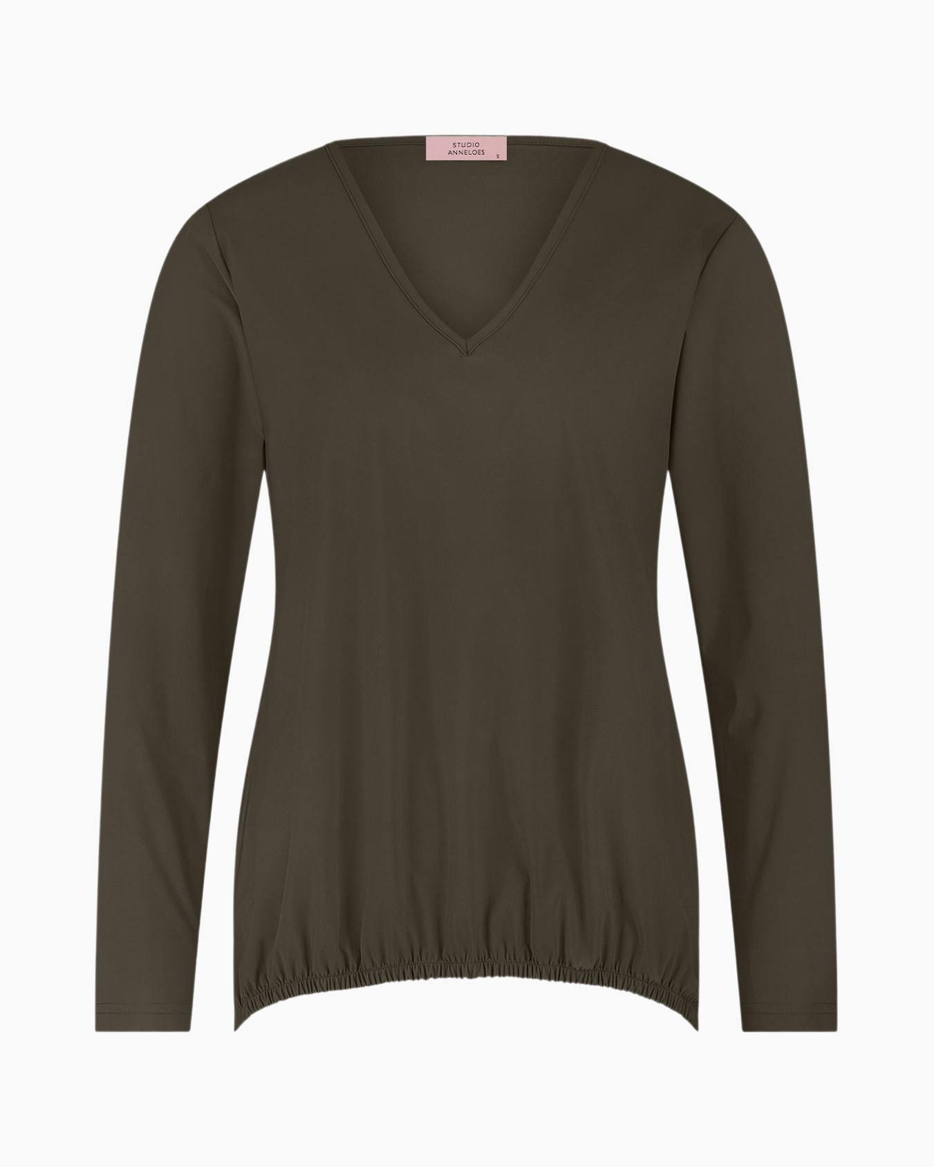 Top & T-shirt Vicky Ls Shirt midden groen