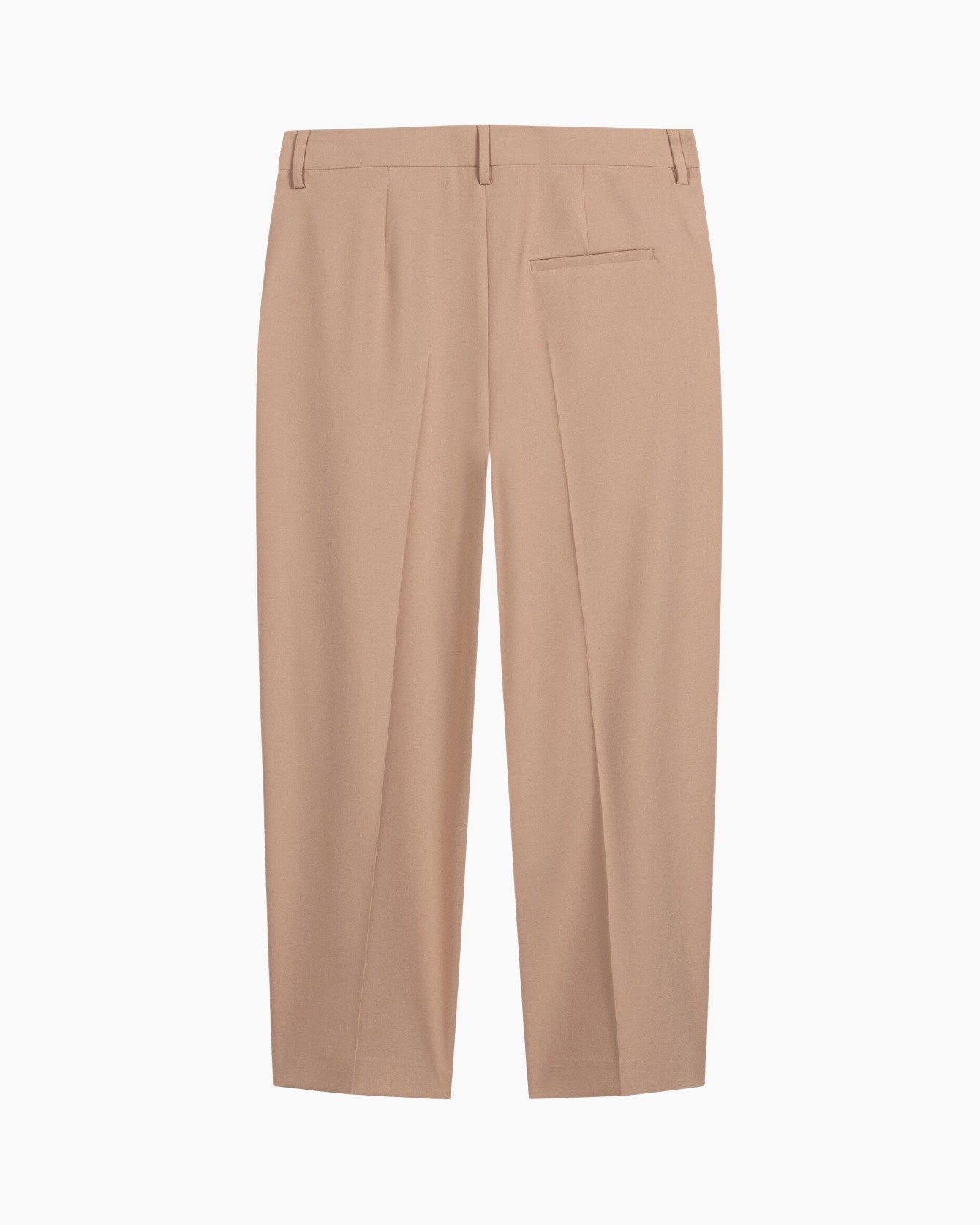 broek, broek, beige, achterzak, platte voorkant