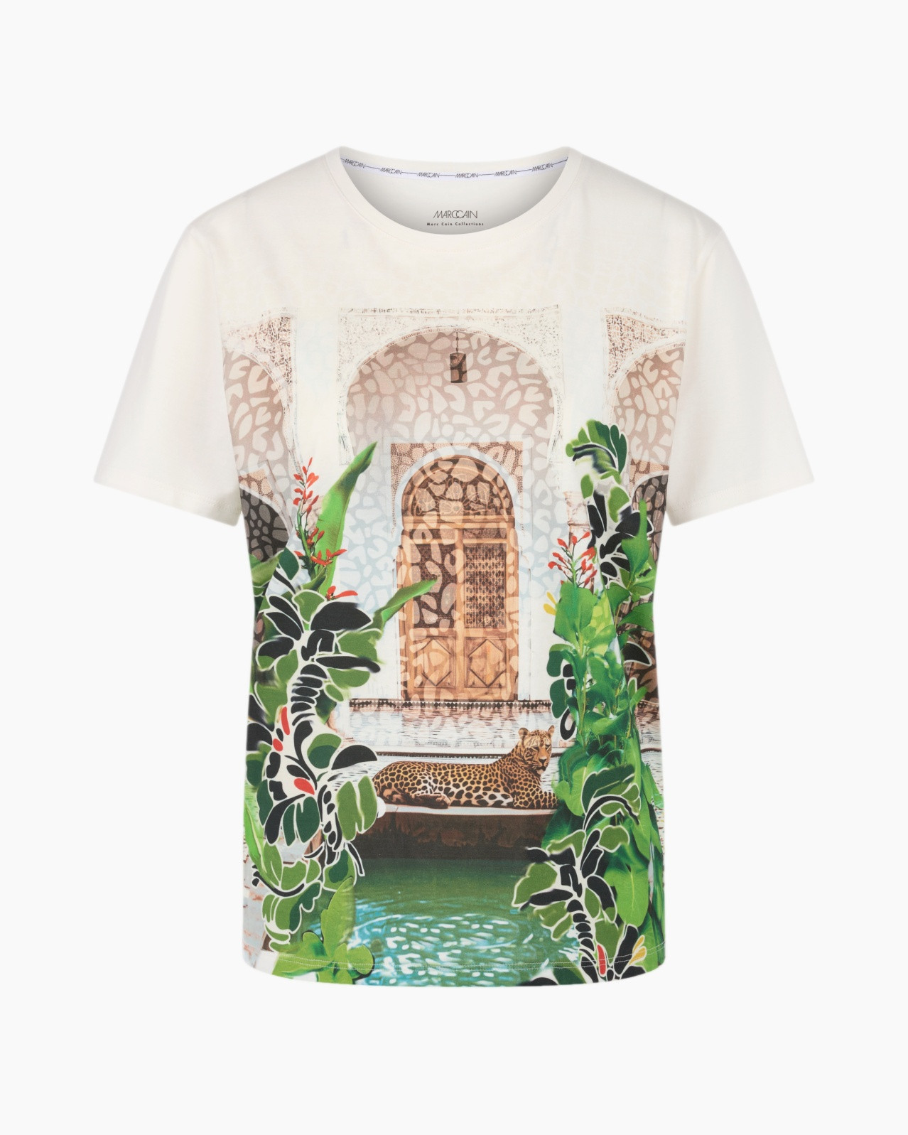 t-shirt, grafisch, korte mouw, leopard, patroon