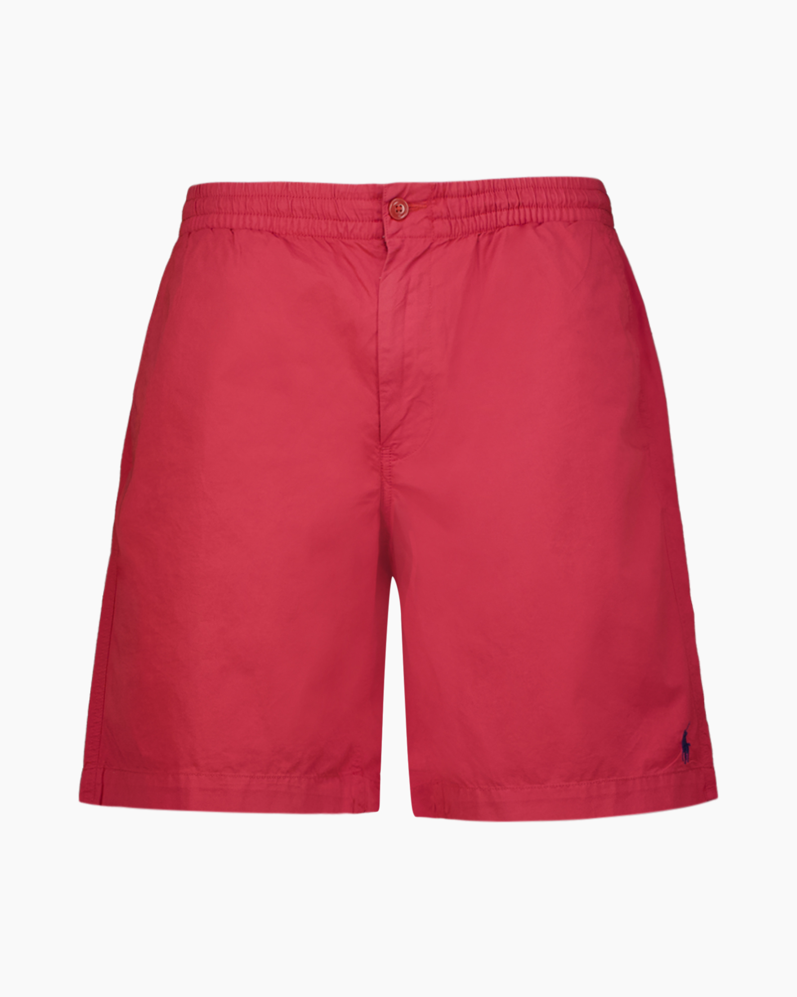 shorts, swimwear, rood, elastische- taille, knop?, logo?
