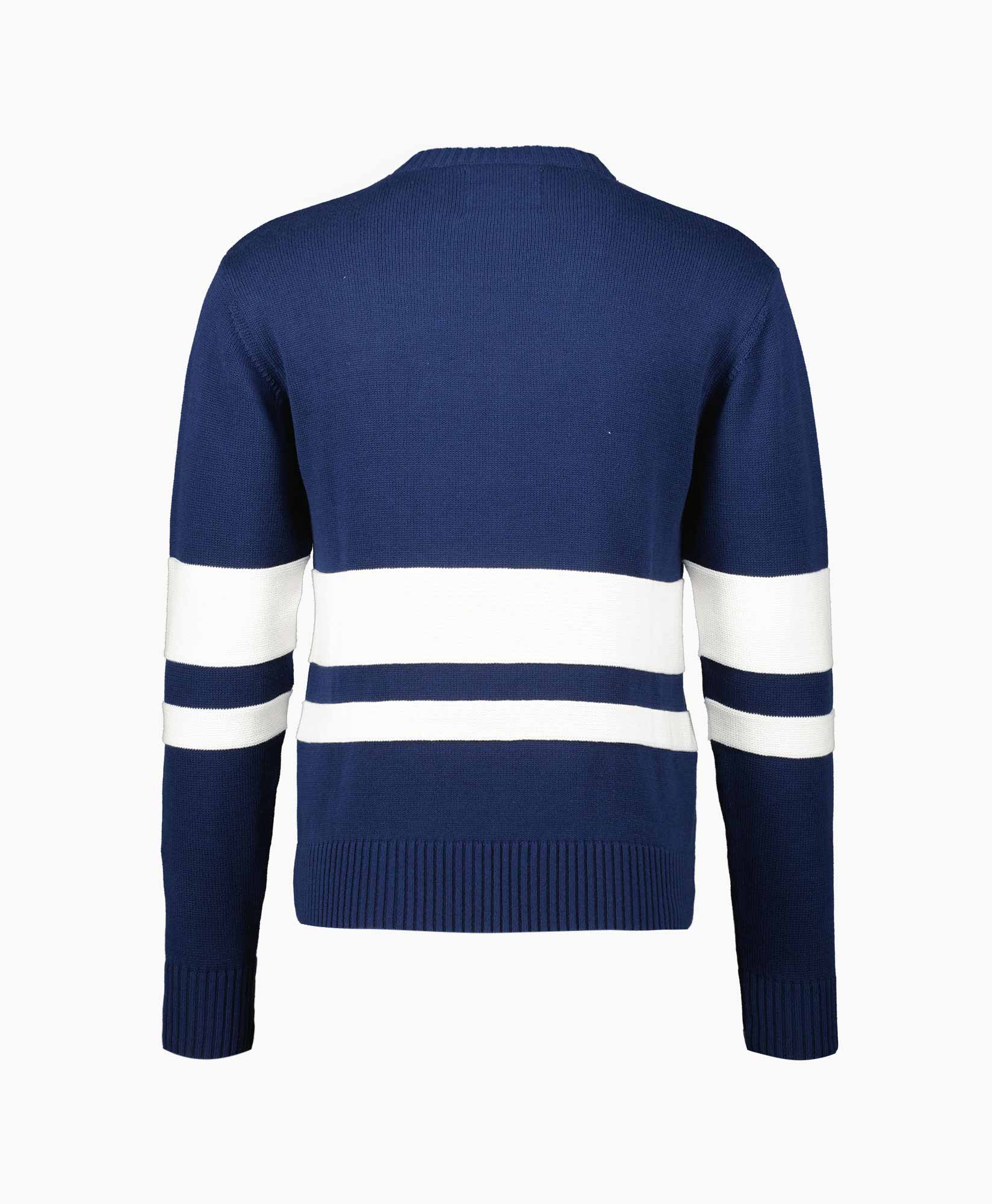 Arte Antwerp T-shirt Striped Knit Sweater Blauw