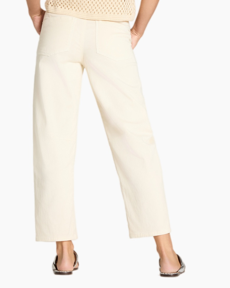 broek, crème, wijdere-leg, riemsluiting, sandalriem