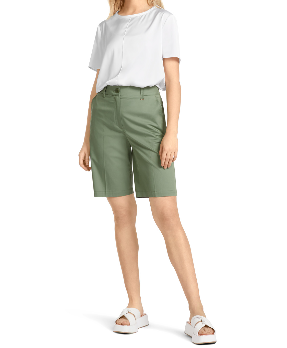 Marc Cain Pants Short Up 83.01 W51 Groen