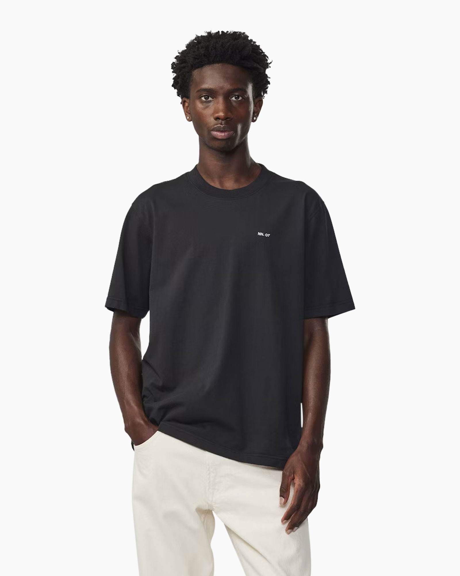 T-shirt Korte Mouw Adam Emb 3209 Zwart