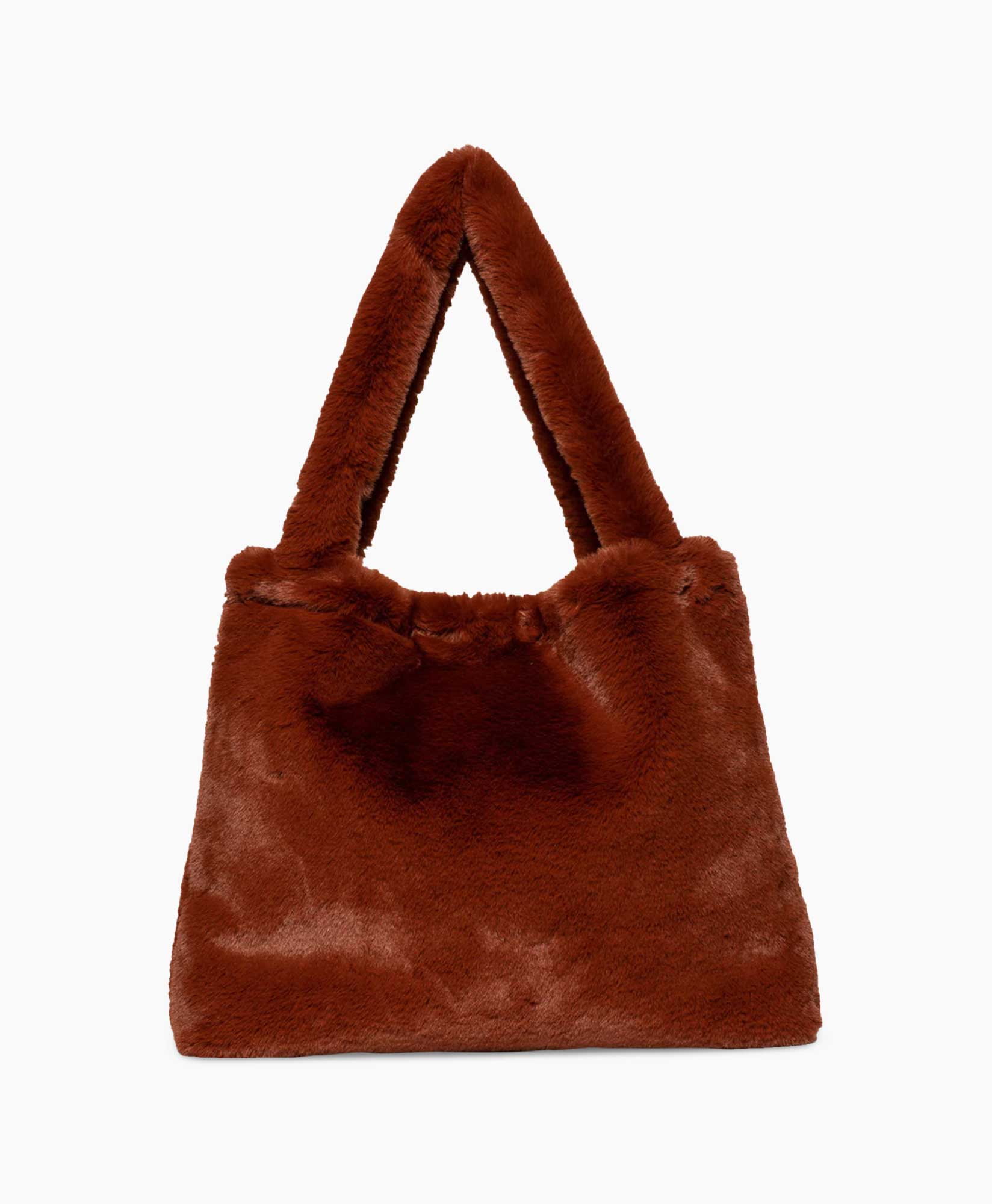 Studio Noos Shopper Faux Fur Mom Bag Bruin