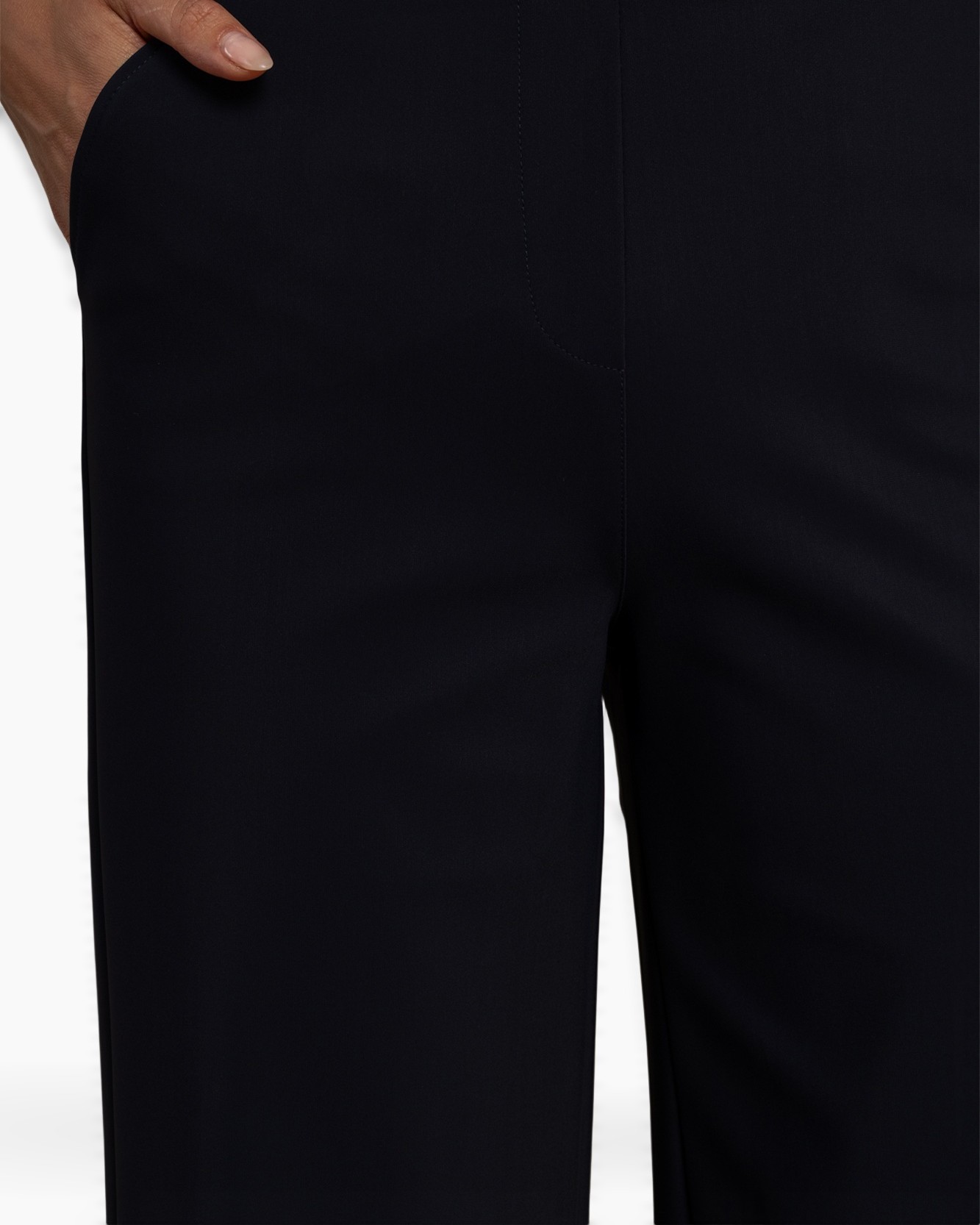 broeken, slacks, zwart, rechte pasvorm, zak