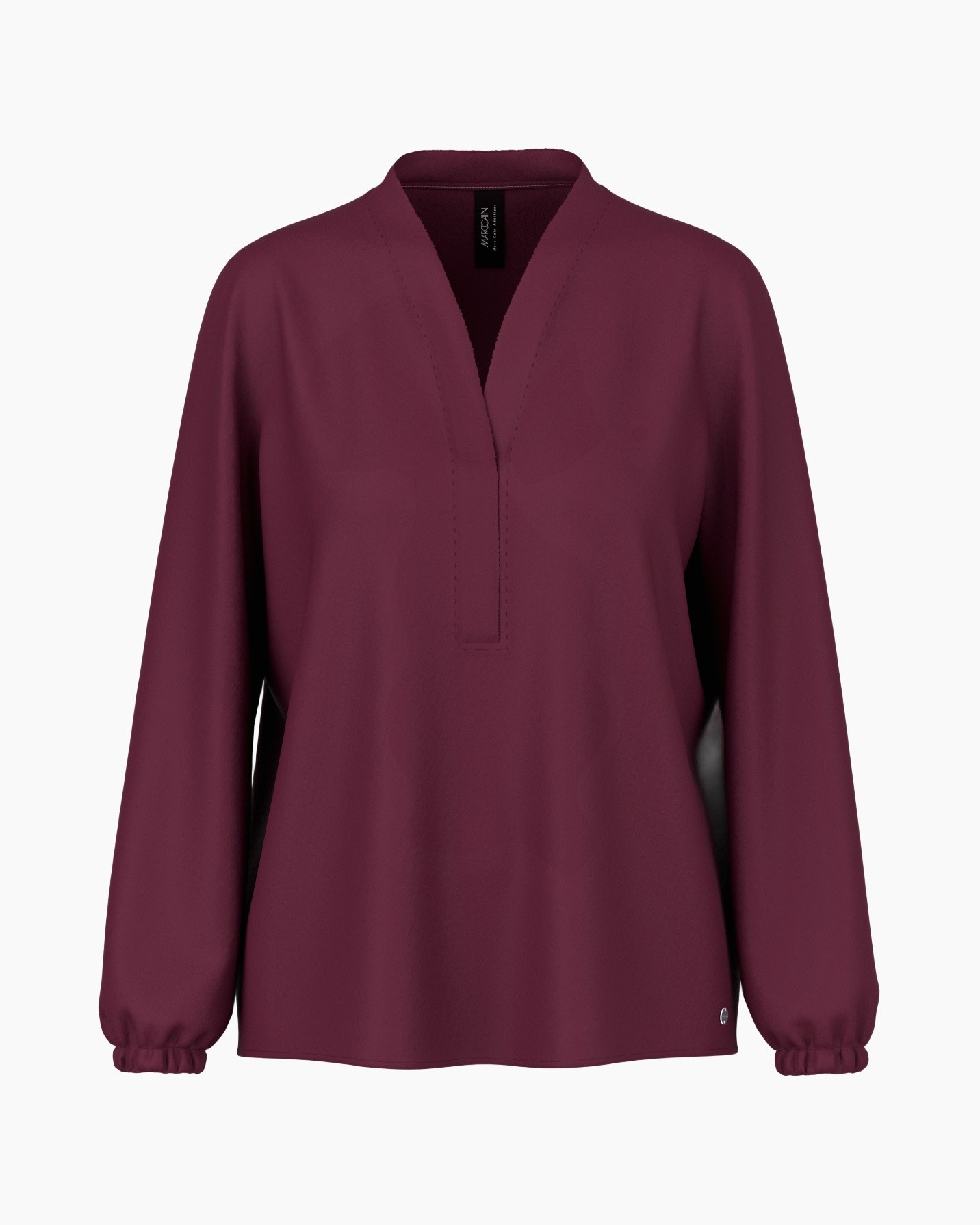 blouse, langewaar, borduurgroen?, V-hals, eendags?