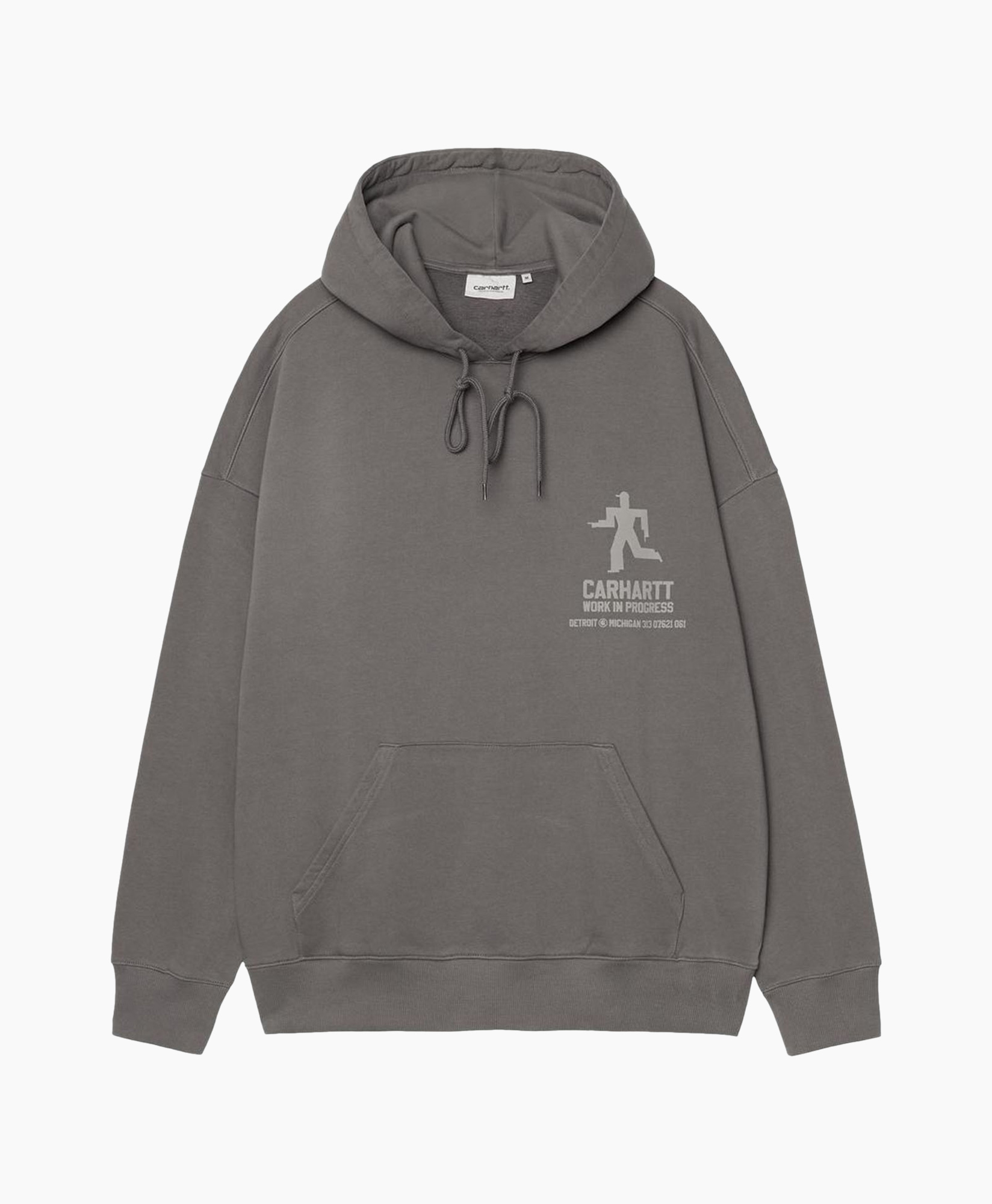 Sweater Hooded Distance Cotton Donker Grijs