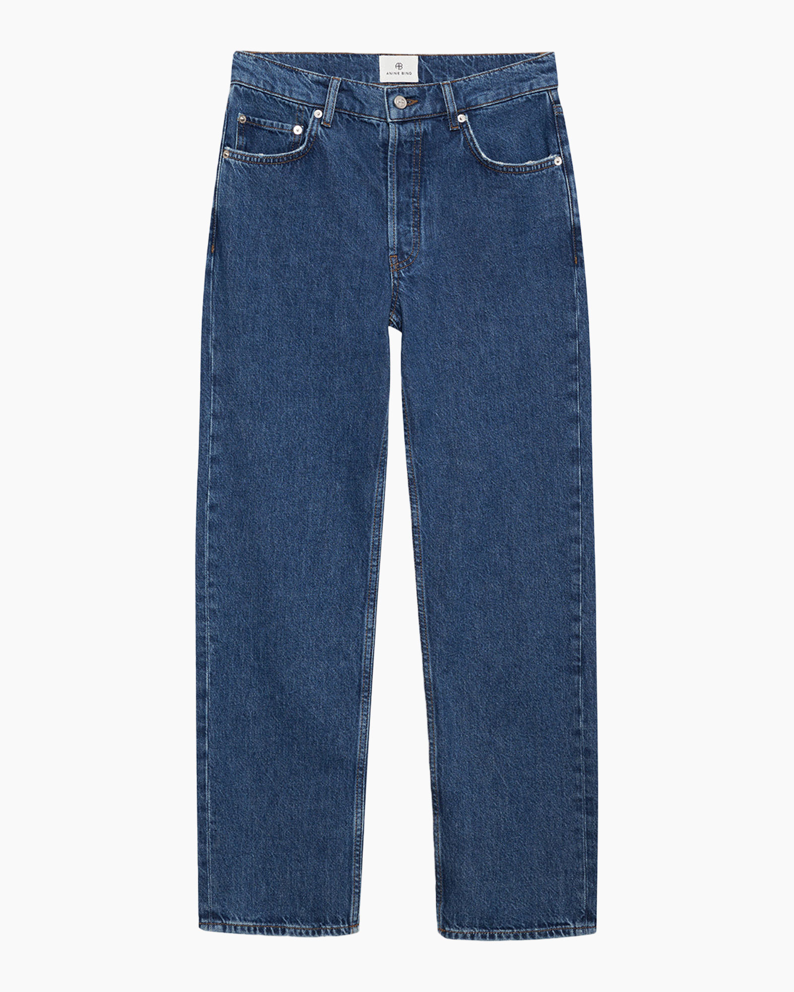 spijkerbroek, denim, blauw, recht model, vijf zakken