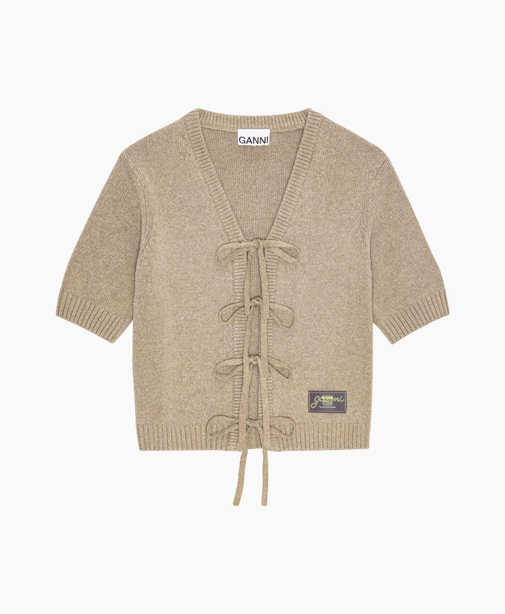 Vest Future Wool Mix Short Sleeve Olijf