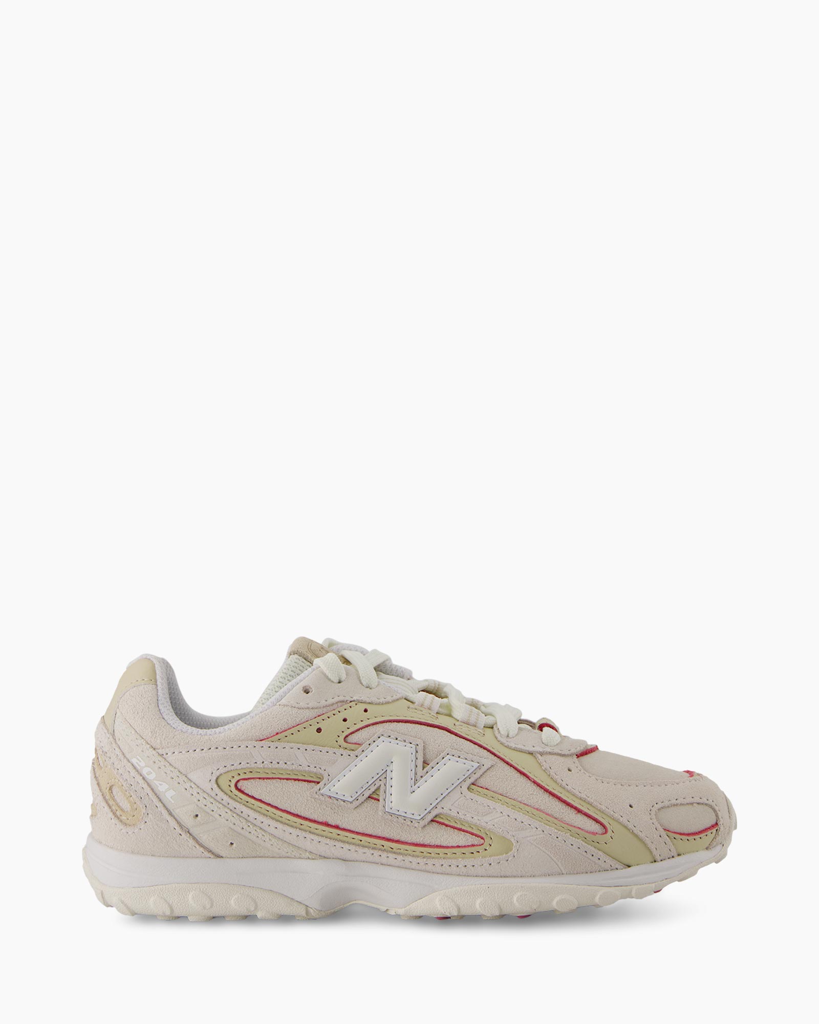 sneaker, sportschoen, beige, leer, paneelvormig