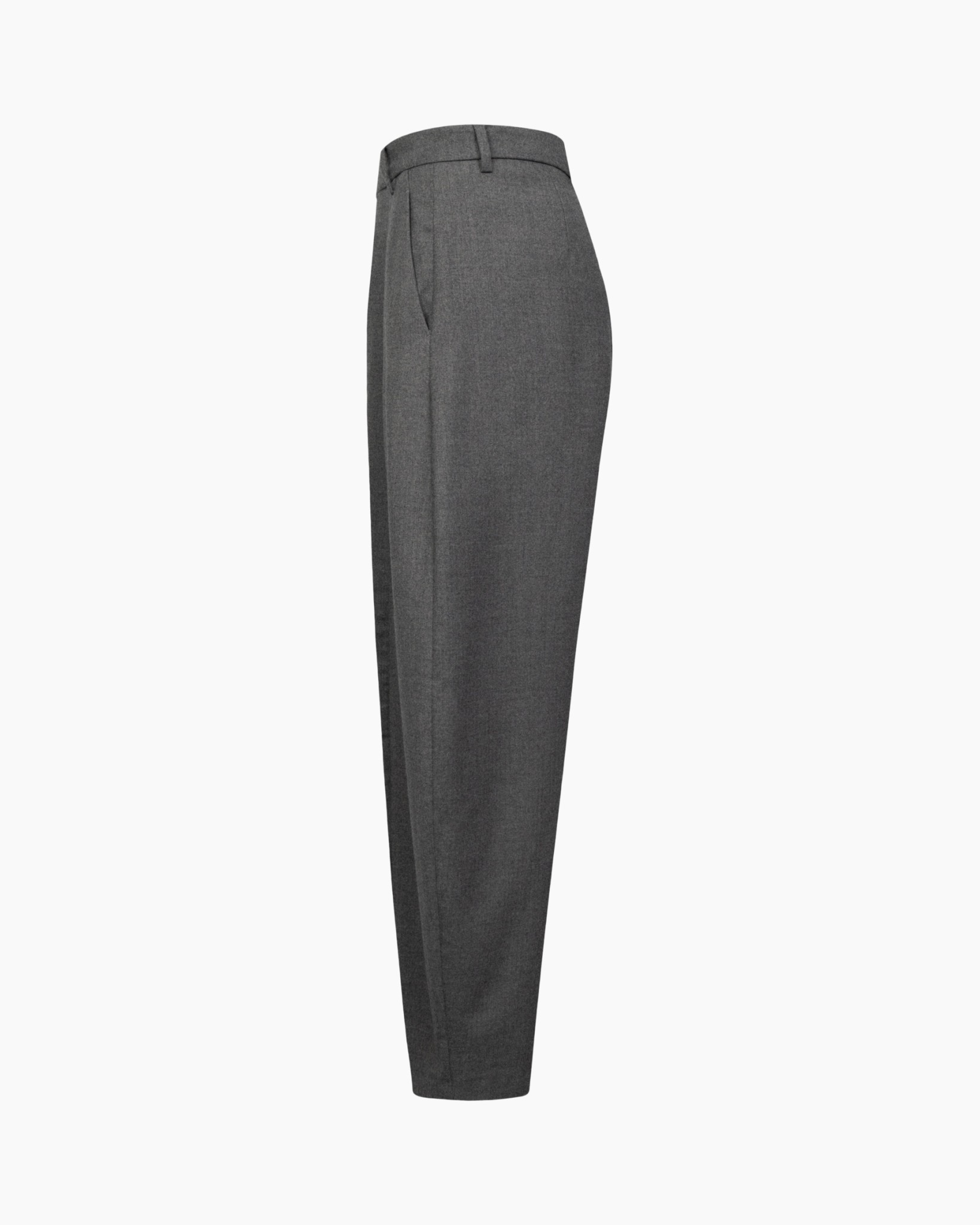 broeken, broek, grijs, platte voorkant, slim-fit