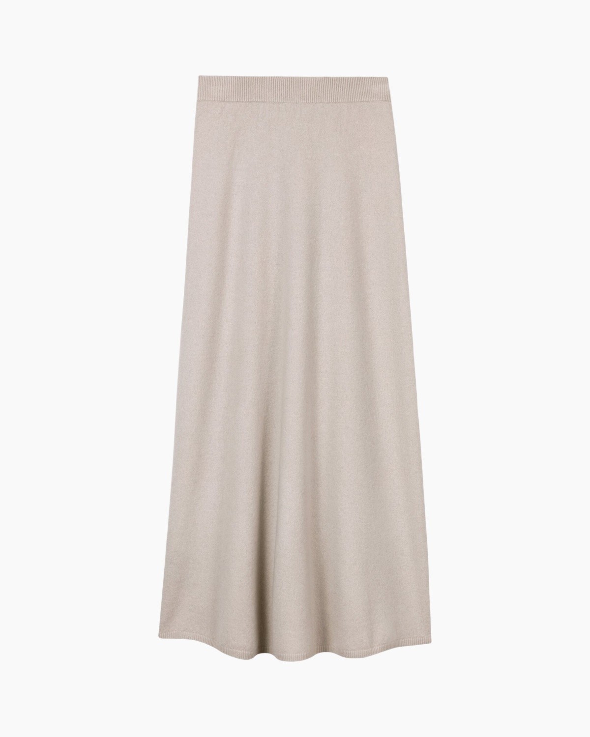 rokje, maxi, brei, beige, eenvoudig