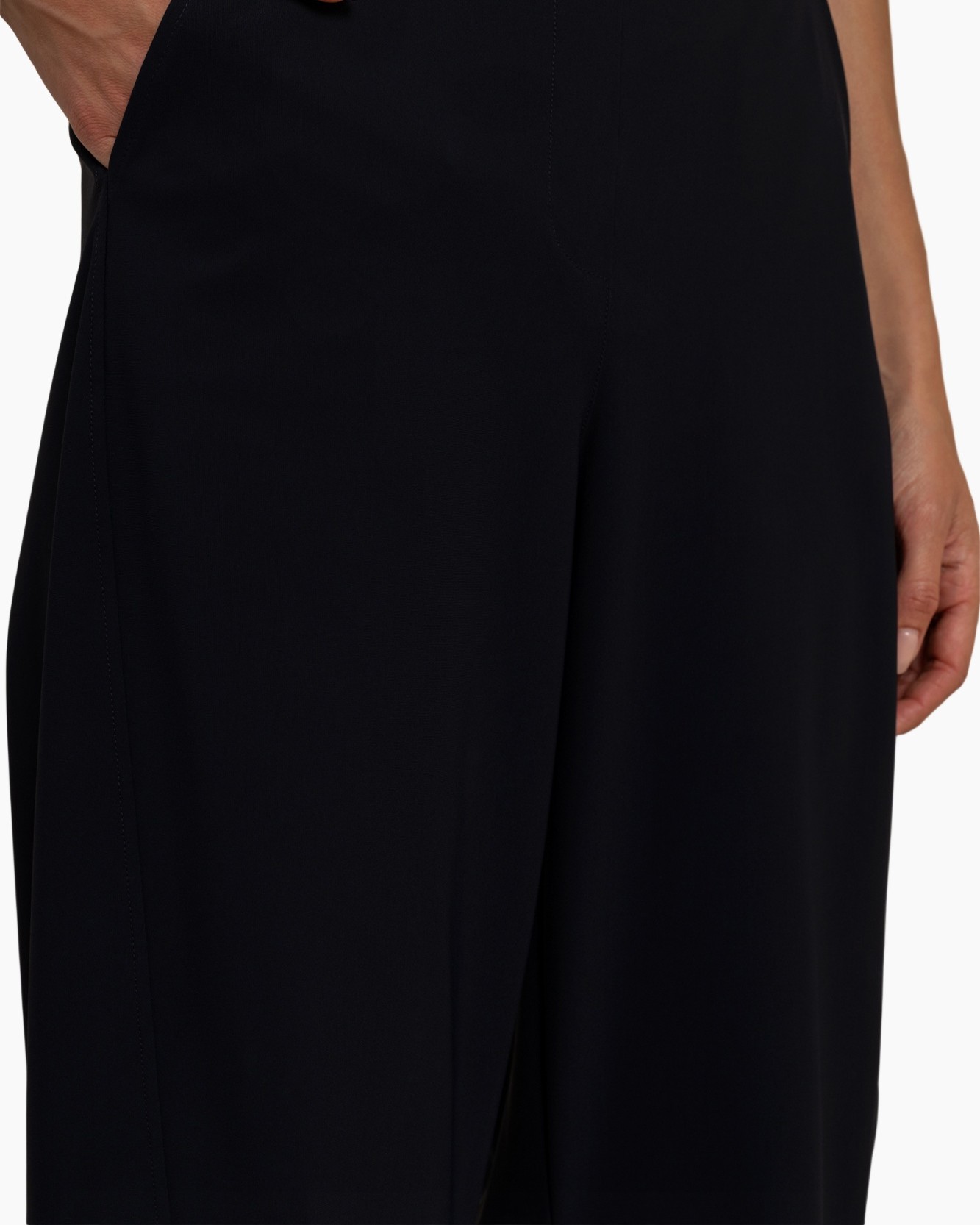 broek, broek, zwart, wijdere pasvorm, zak