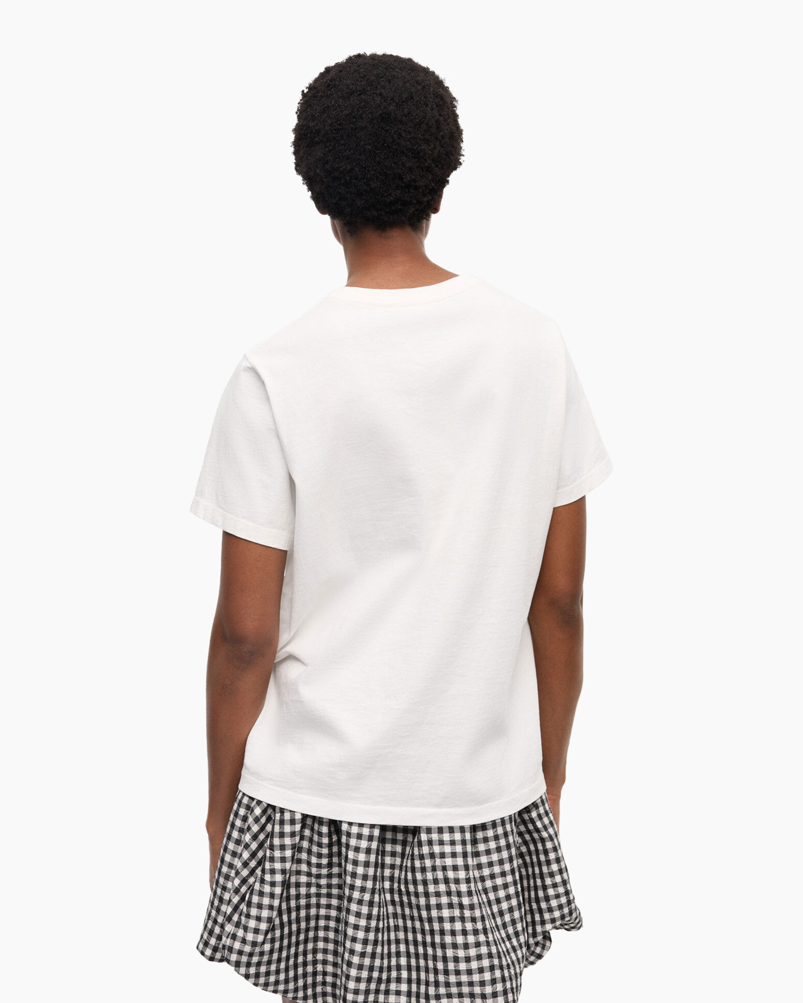 T-shirt Korte Mouw Basic Cotton Jersey Animals Rel Wit