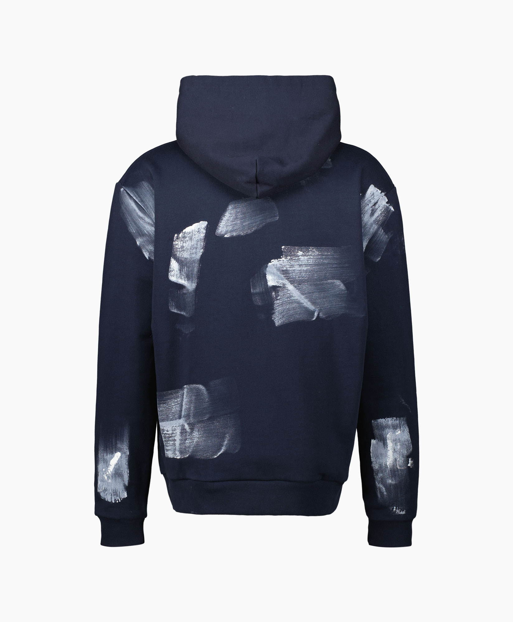 Flaneur Homme Hoodie Atelier Hoodie With Paintsain Donker Blauw