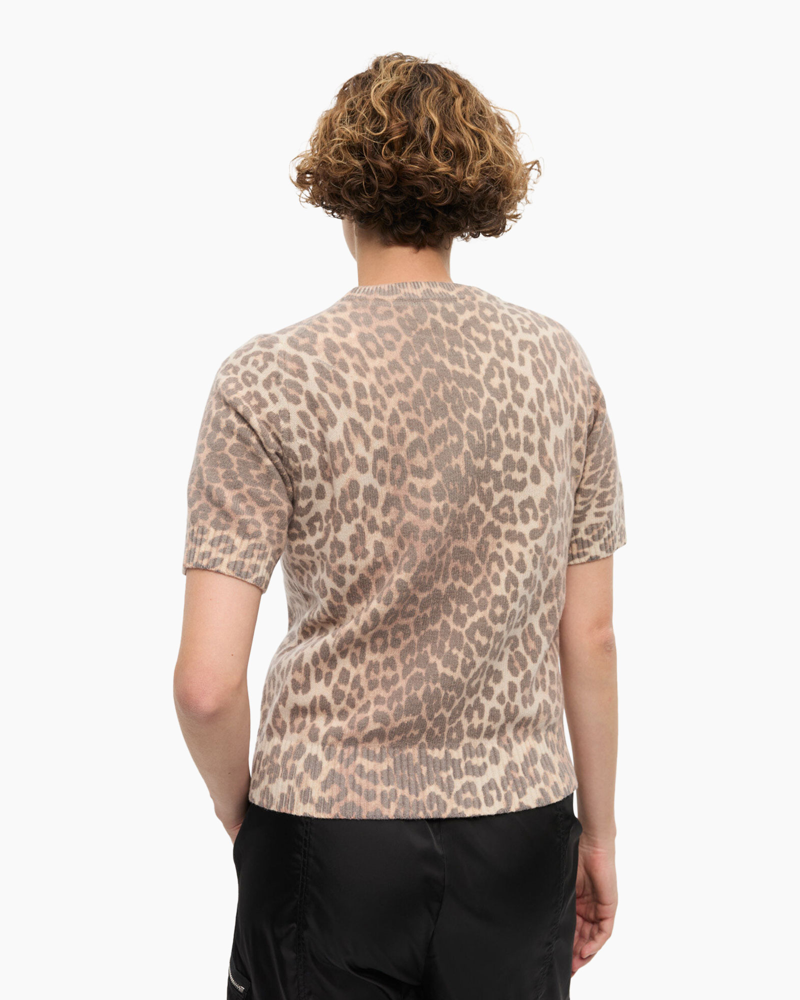 Pullover Graphic Wool Mix Printed Leopard Bruin