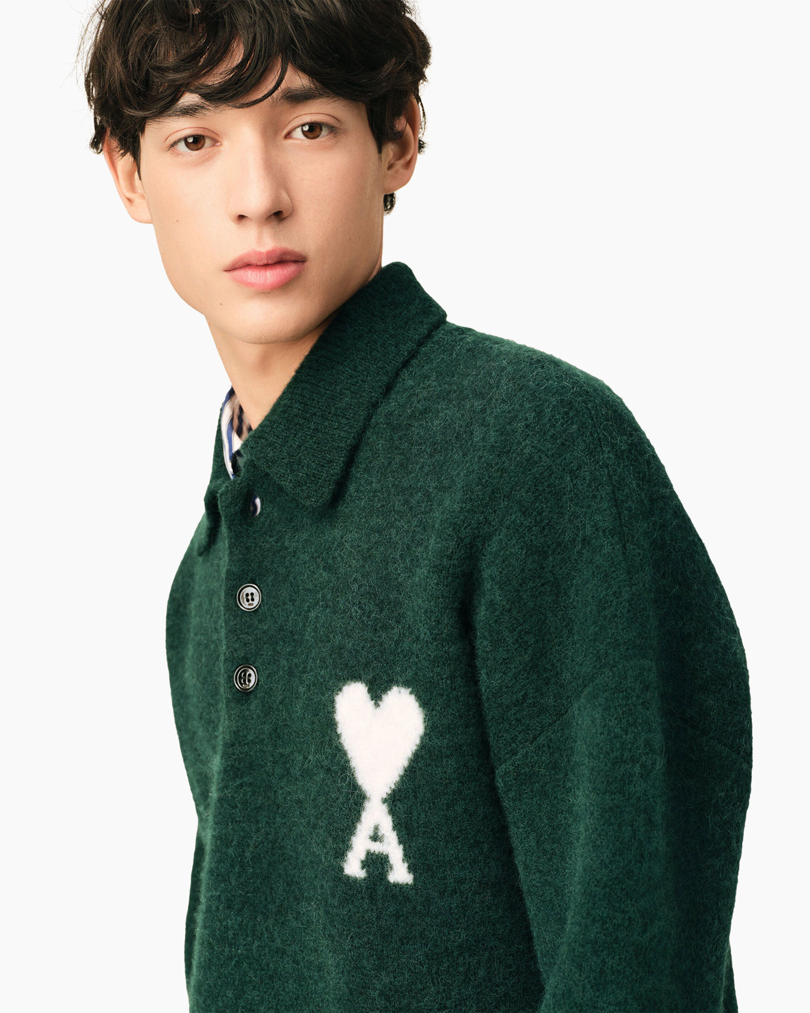 groene cardigan, hart-motief, gebreide trui, knit-sweater, knusse stof