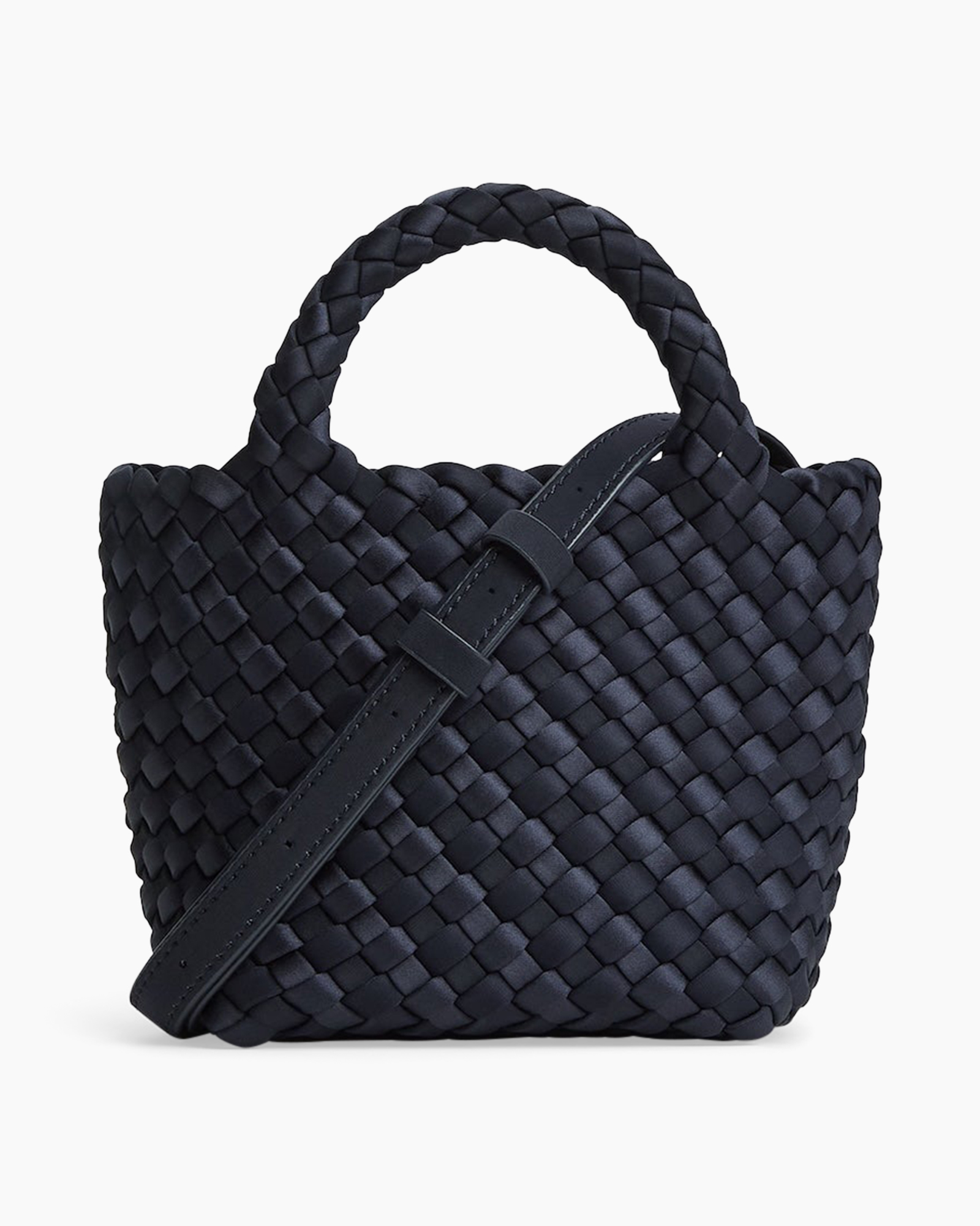 Tas Mini Satin Stripe Donker Blauw