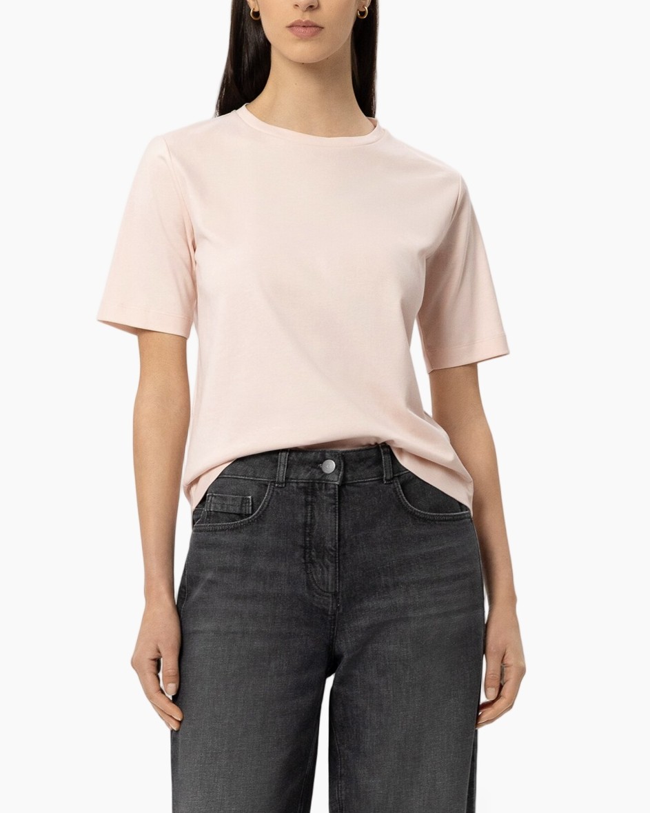 t-shirt, korte mouw, ronde hals, roze, casual