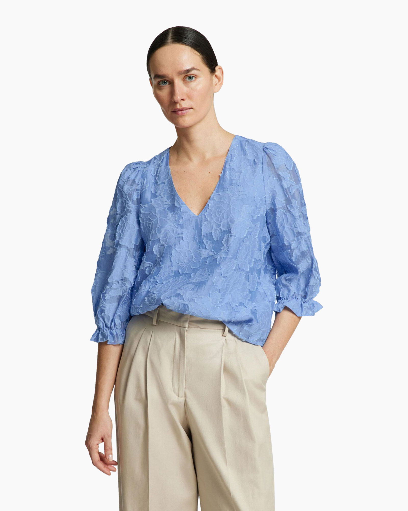 Top Cathi-sadie 3/4 Ff Blauw