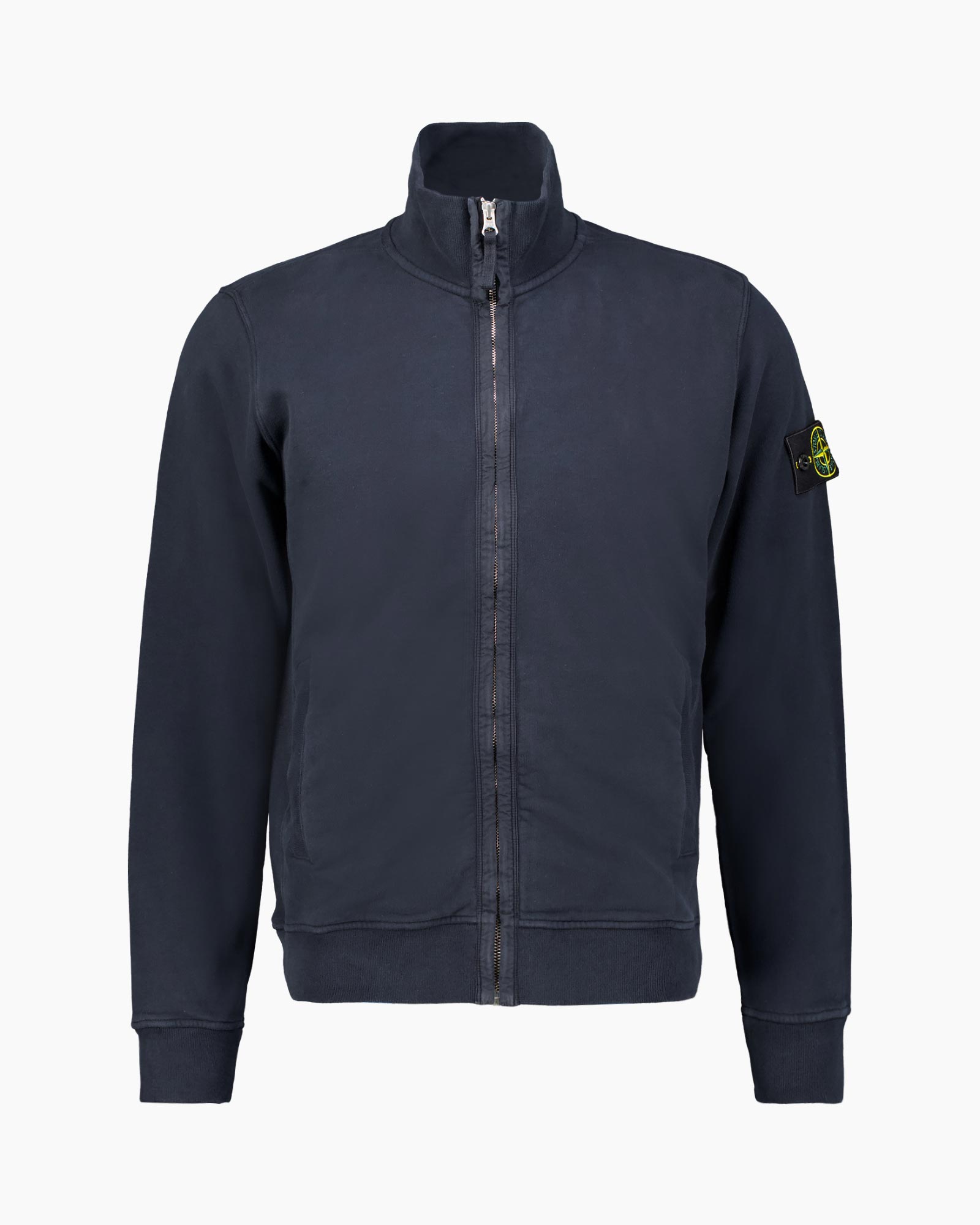 jas, rits, marineblauw, kraagloze, afwijking