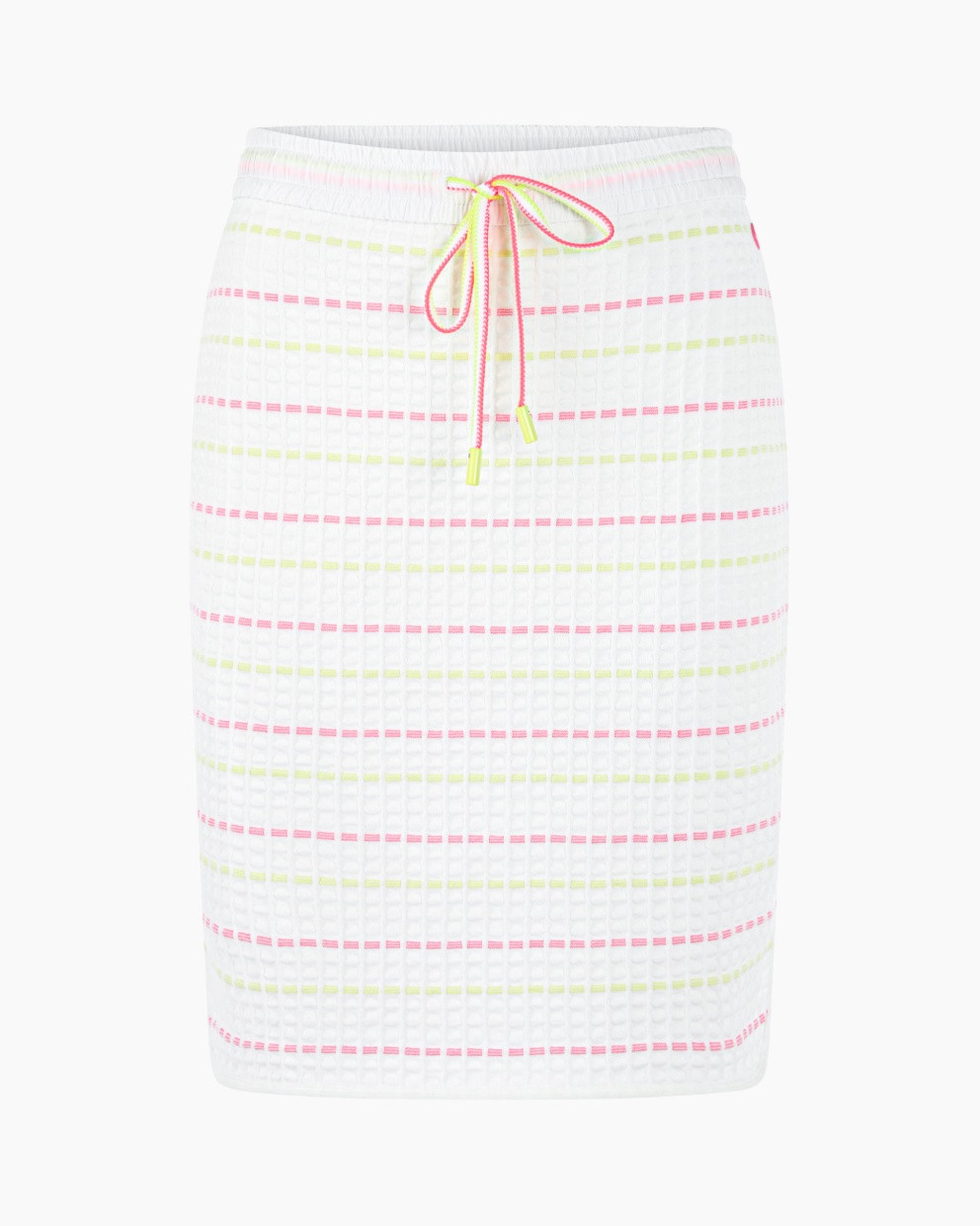 rok, touw, wit, gestreept, knie-lengte