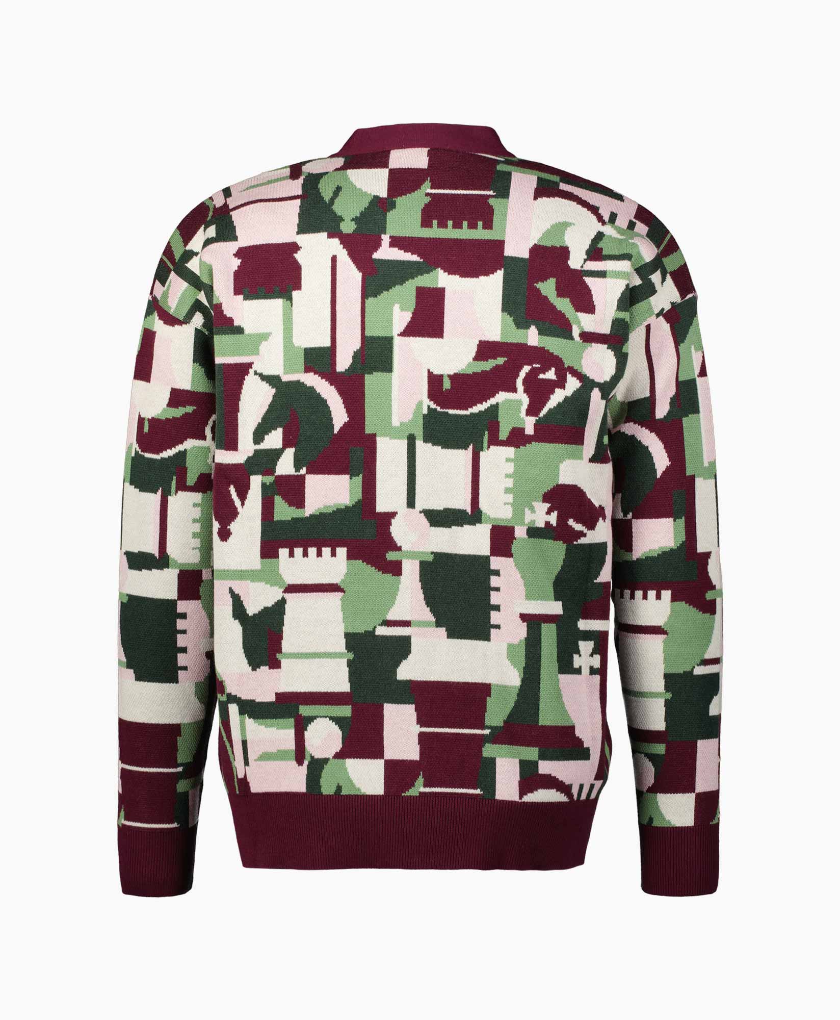 Drole De Monsieur Vest Le Cardigan Echecs Pink