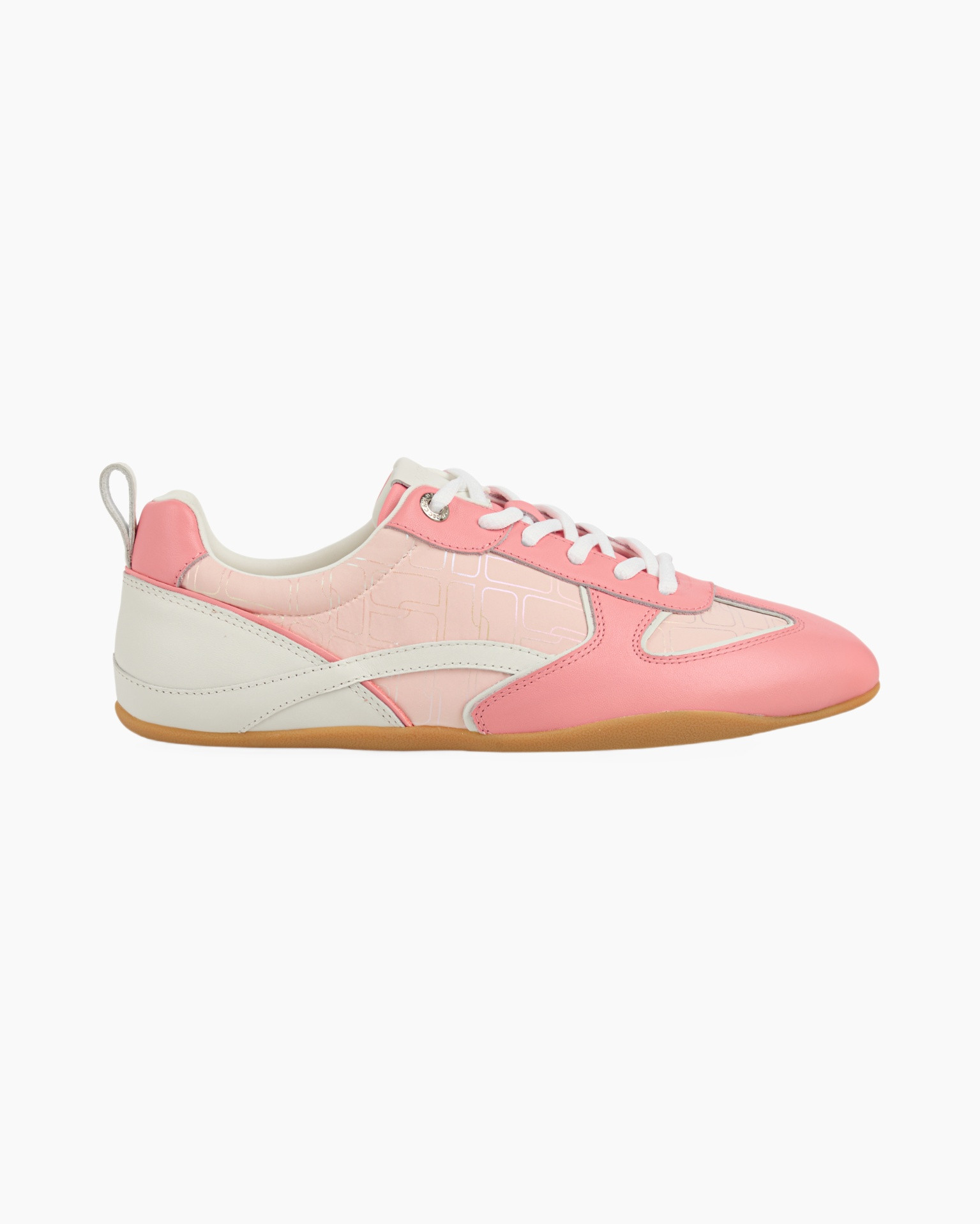 sneaker, roze, leer, veterschoen, schuimzool