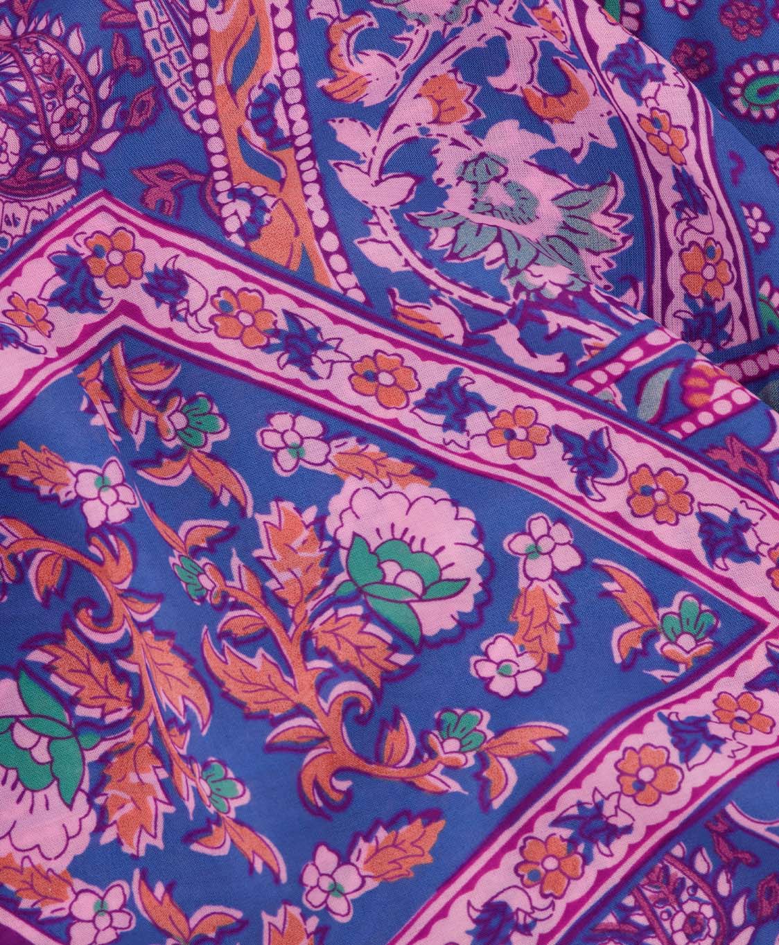 Ba&sh Mini Jurk Fleur Blauw