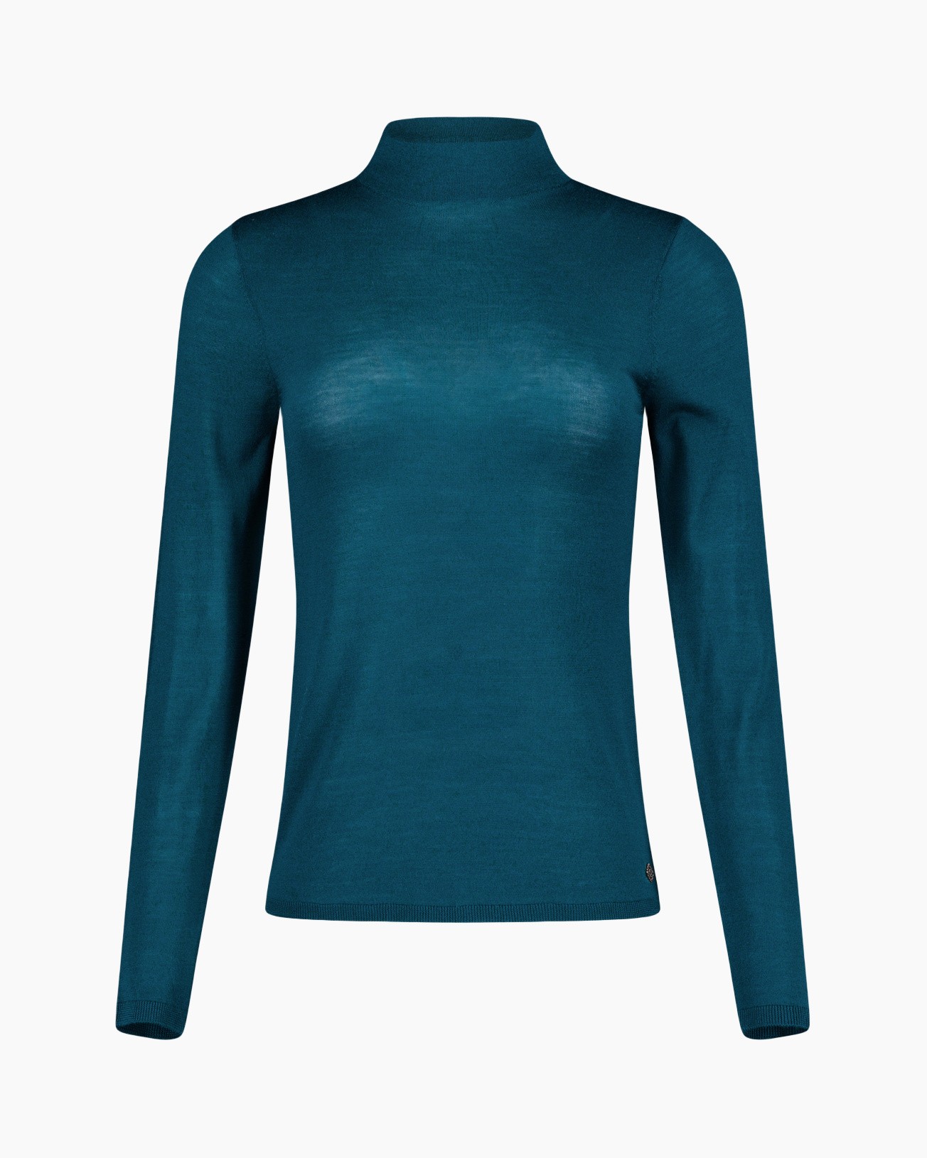 turtleneck, lange mouw, teal/blauwgroen, gebreid, effen kleur
