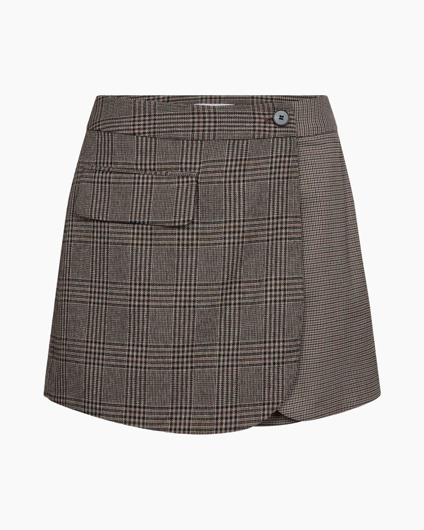 rok, ruitje, chequered, knopen, zak