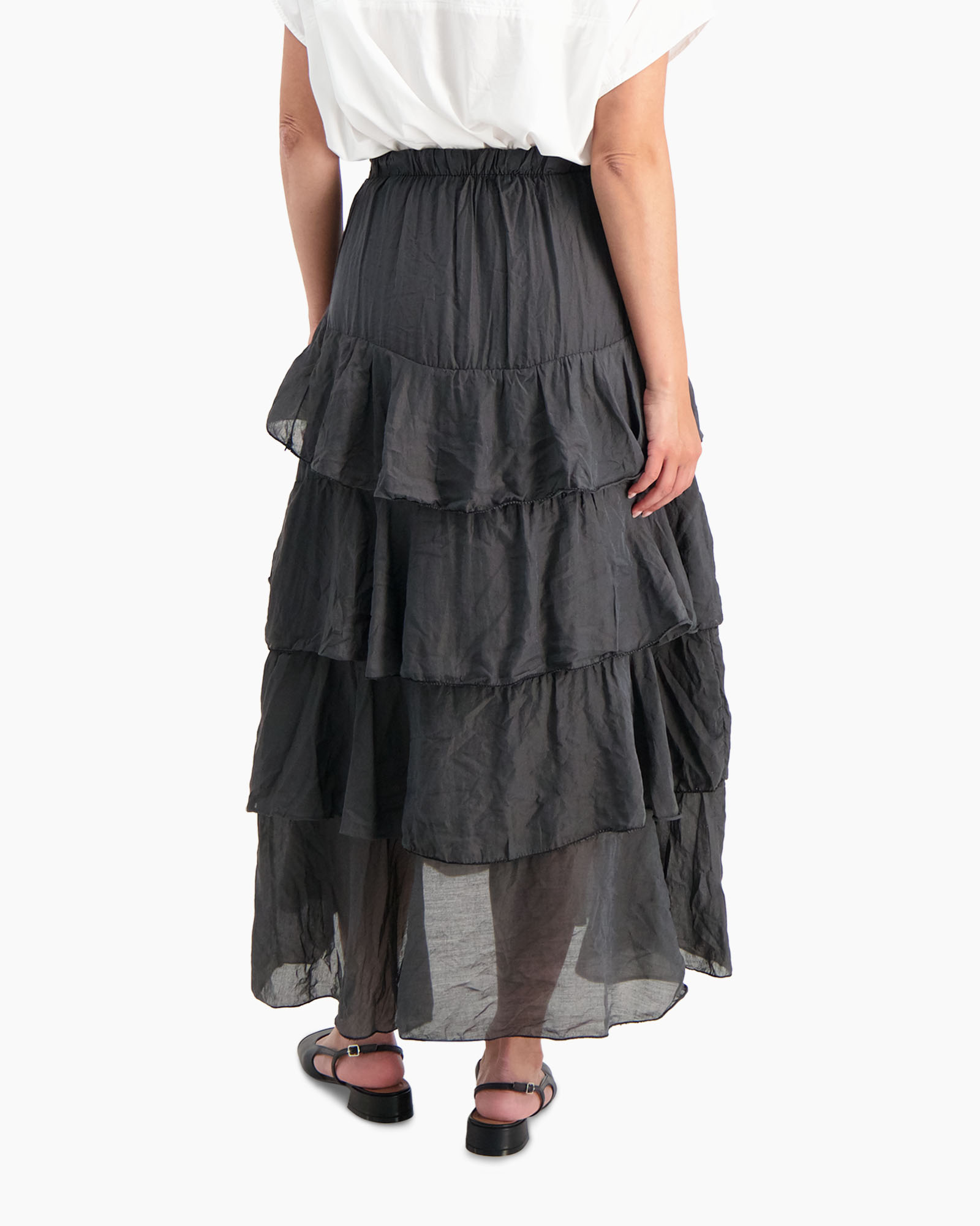 Maxi Rok Galatone Zwart