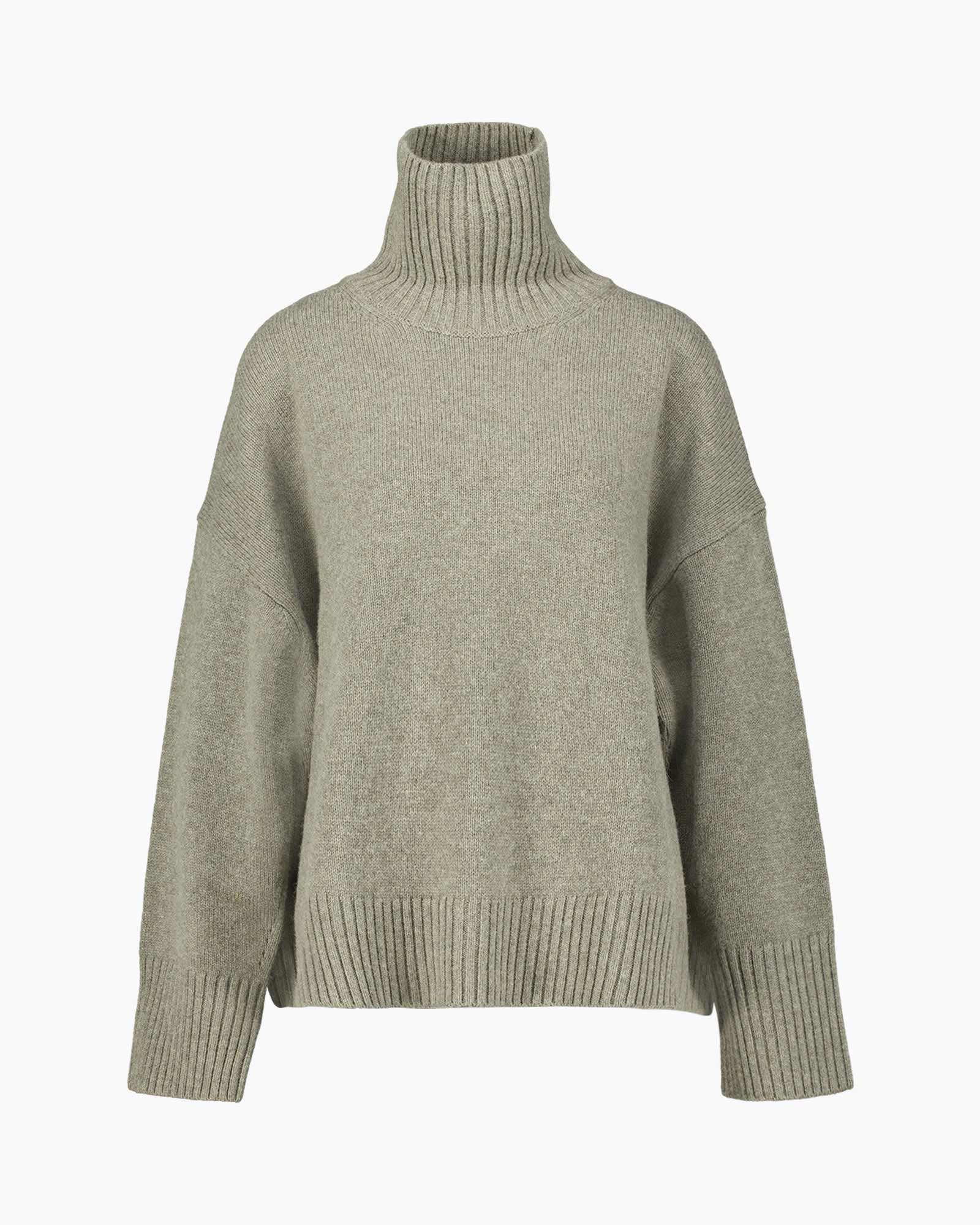 rolkraag, breisel, trui, beige, pullover