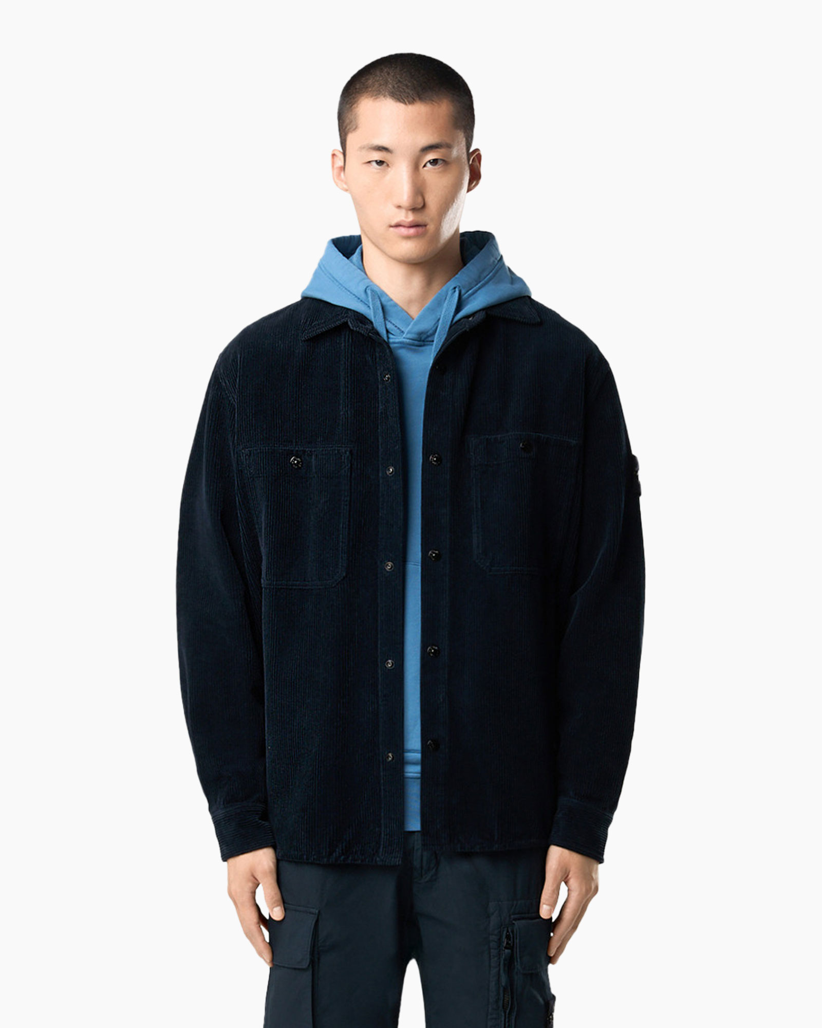 Overshirt Organic Cotton Corduroy 800 Donker Blauw