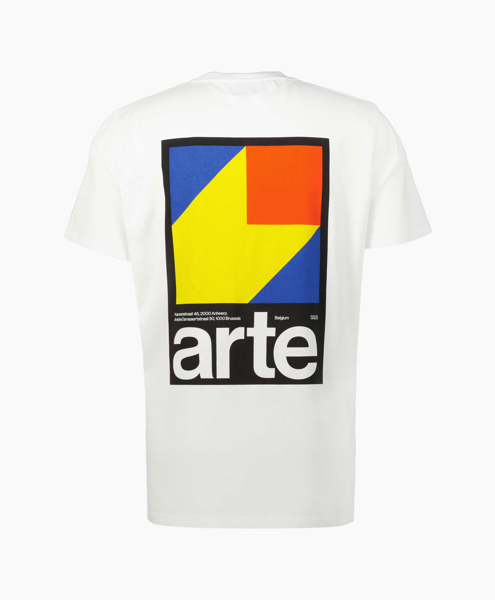 T-shirt Korte Mouw Back Print Wit