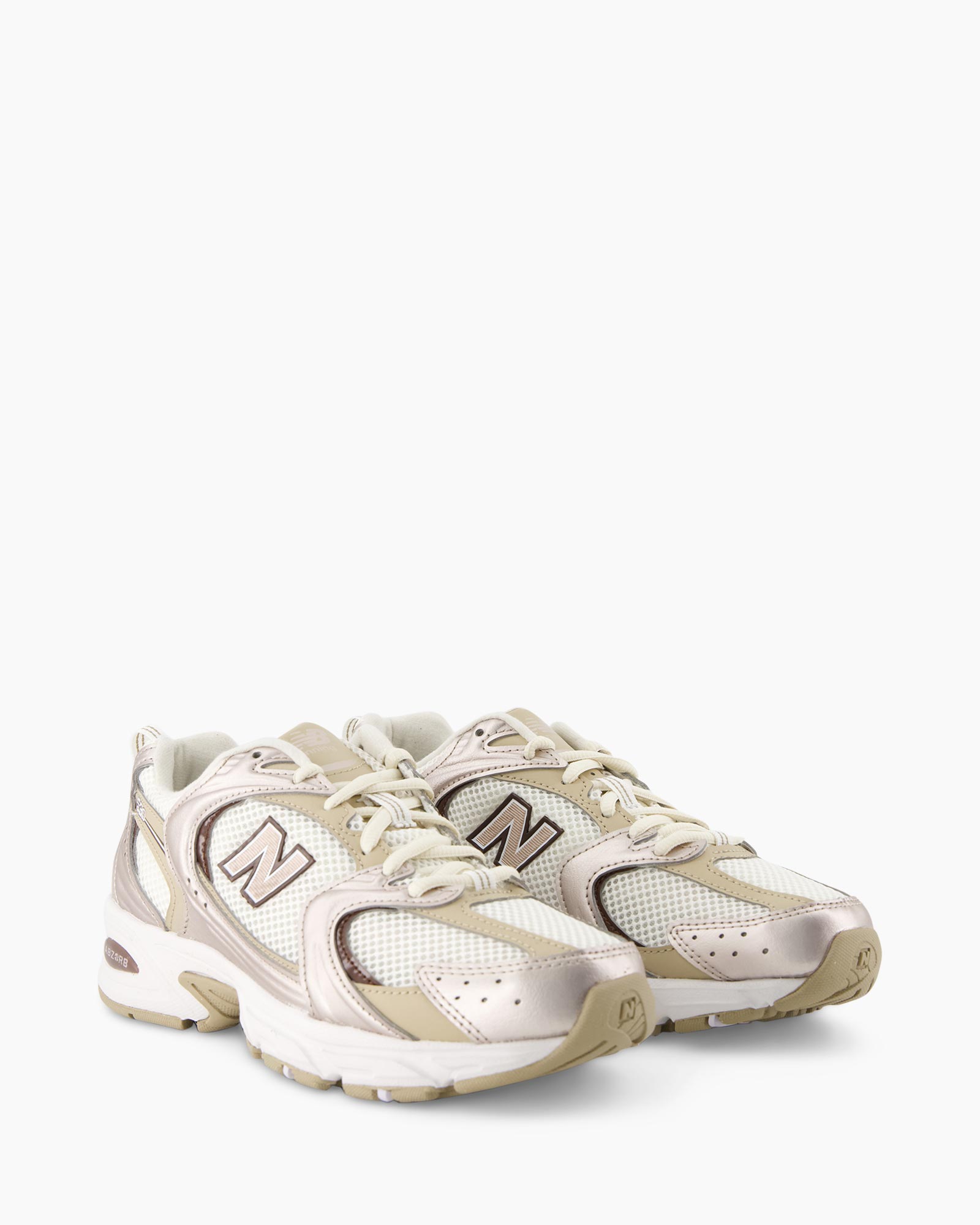neaker, sportschoen, mesh, echt leer, neutrale beige