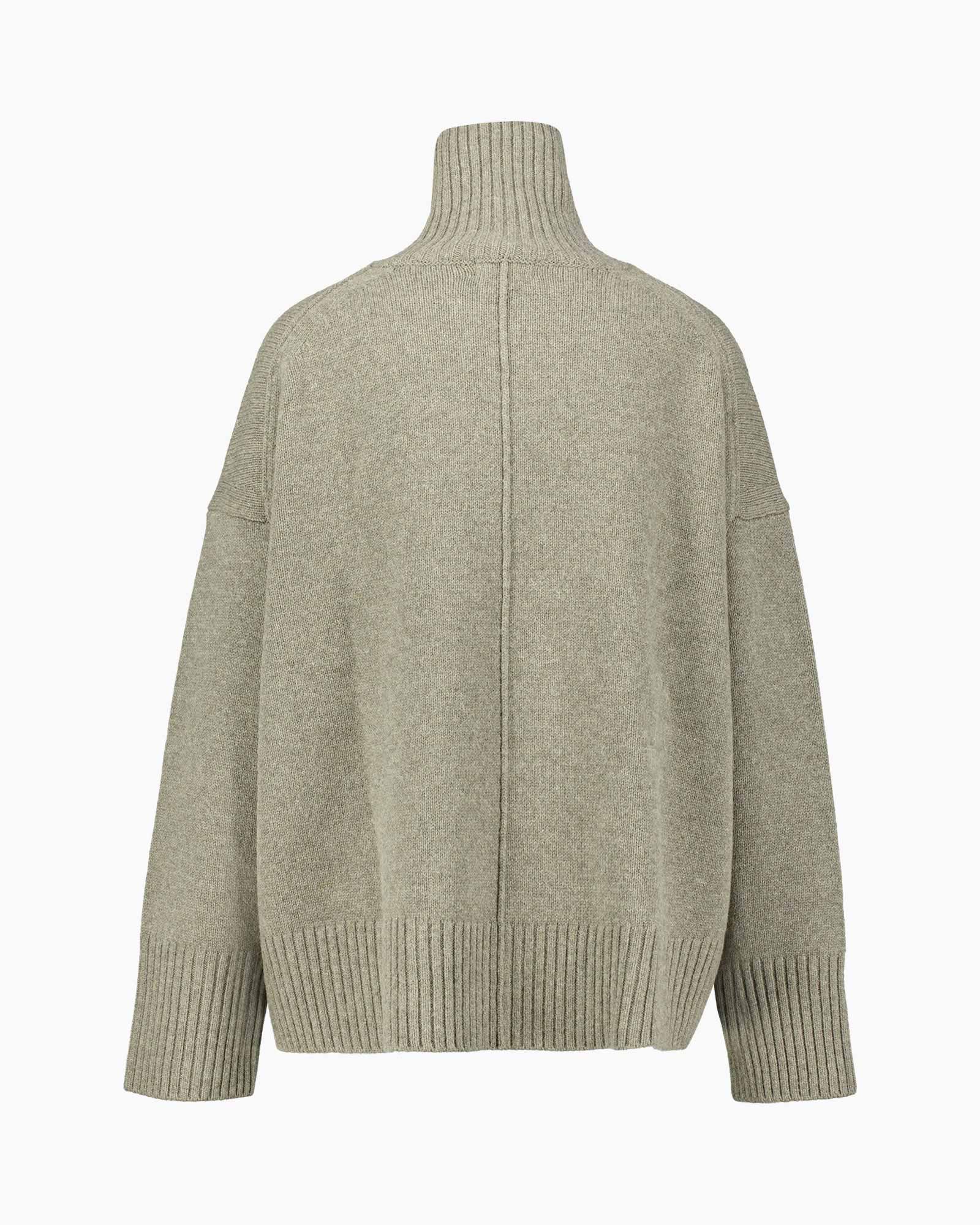 breisel, turtleneck, trui, beige, oversized
