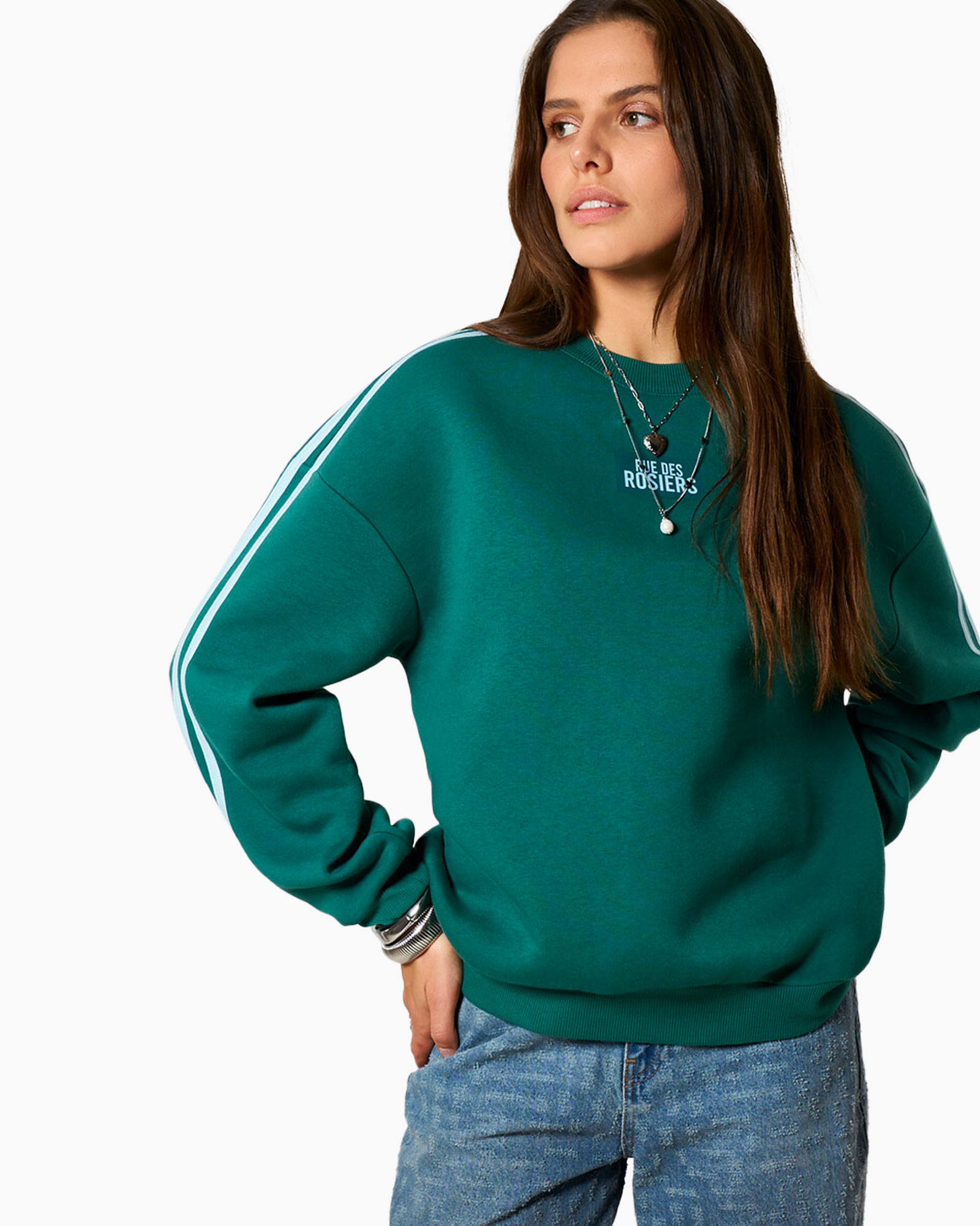 Trui Rue Des Rosiers Sporty Sweater With midden groen