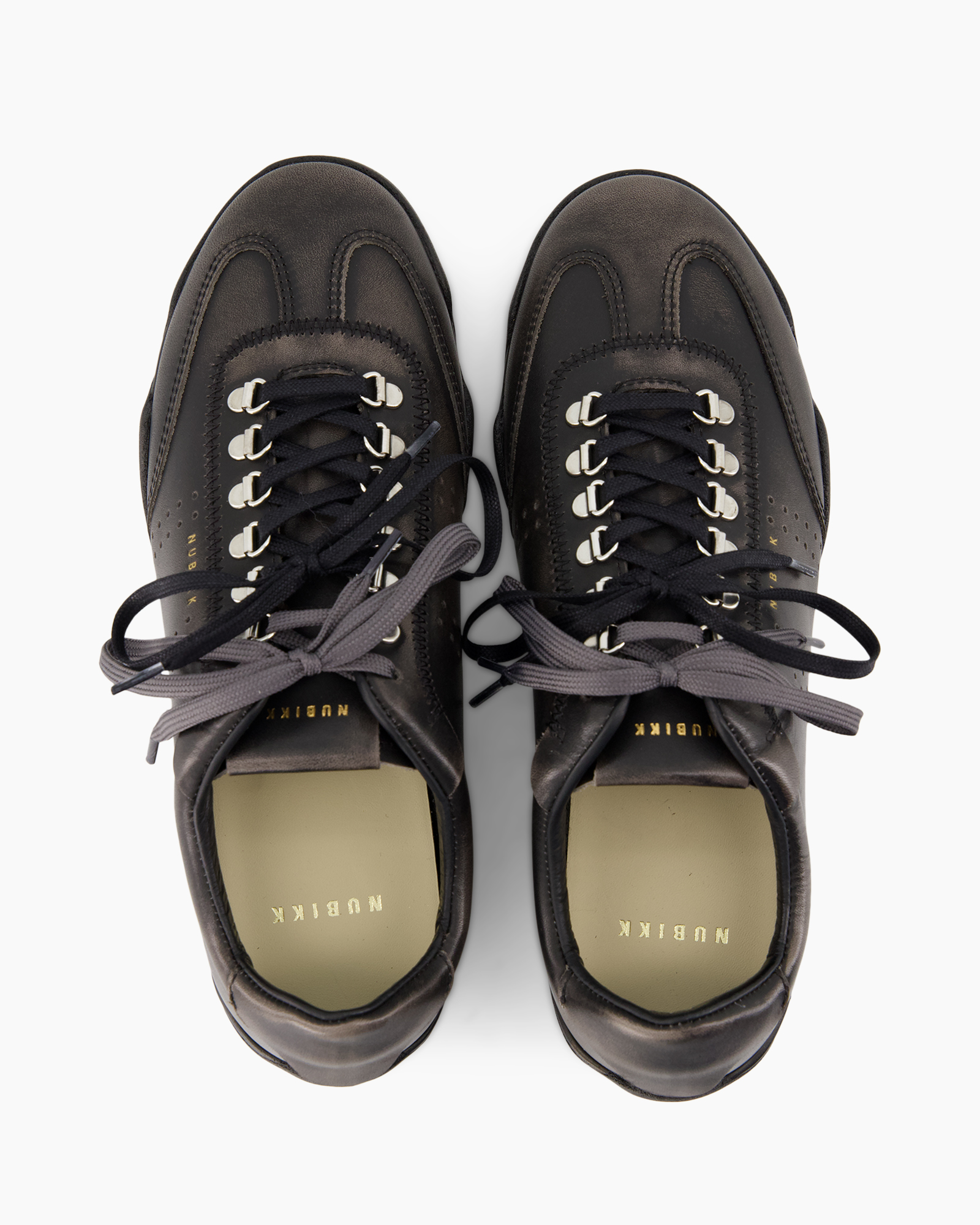 schoenen, sneaker, bruin, veters, leer