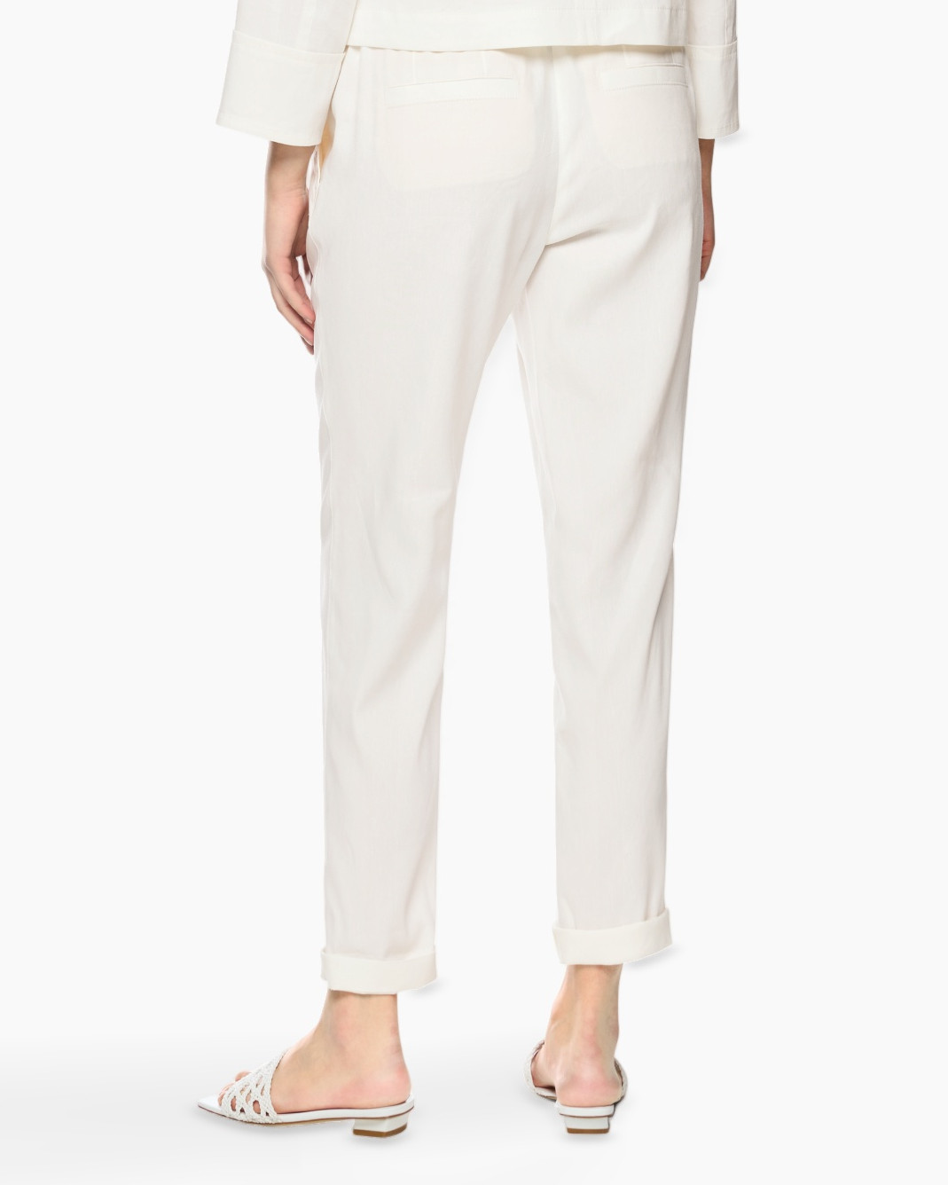 broek, khaki, crepe, elastische_ waistband, slim_fit