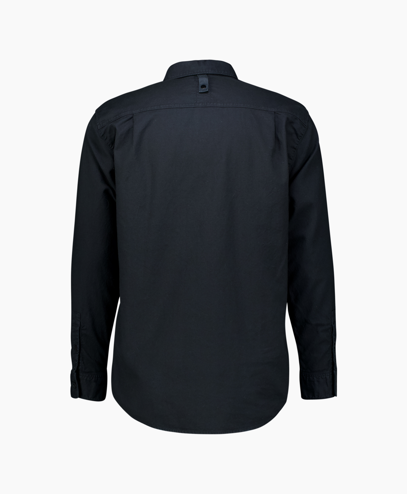 shirt, button-up, long-sleeve, navy, collared
