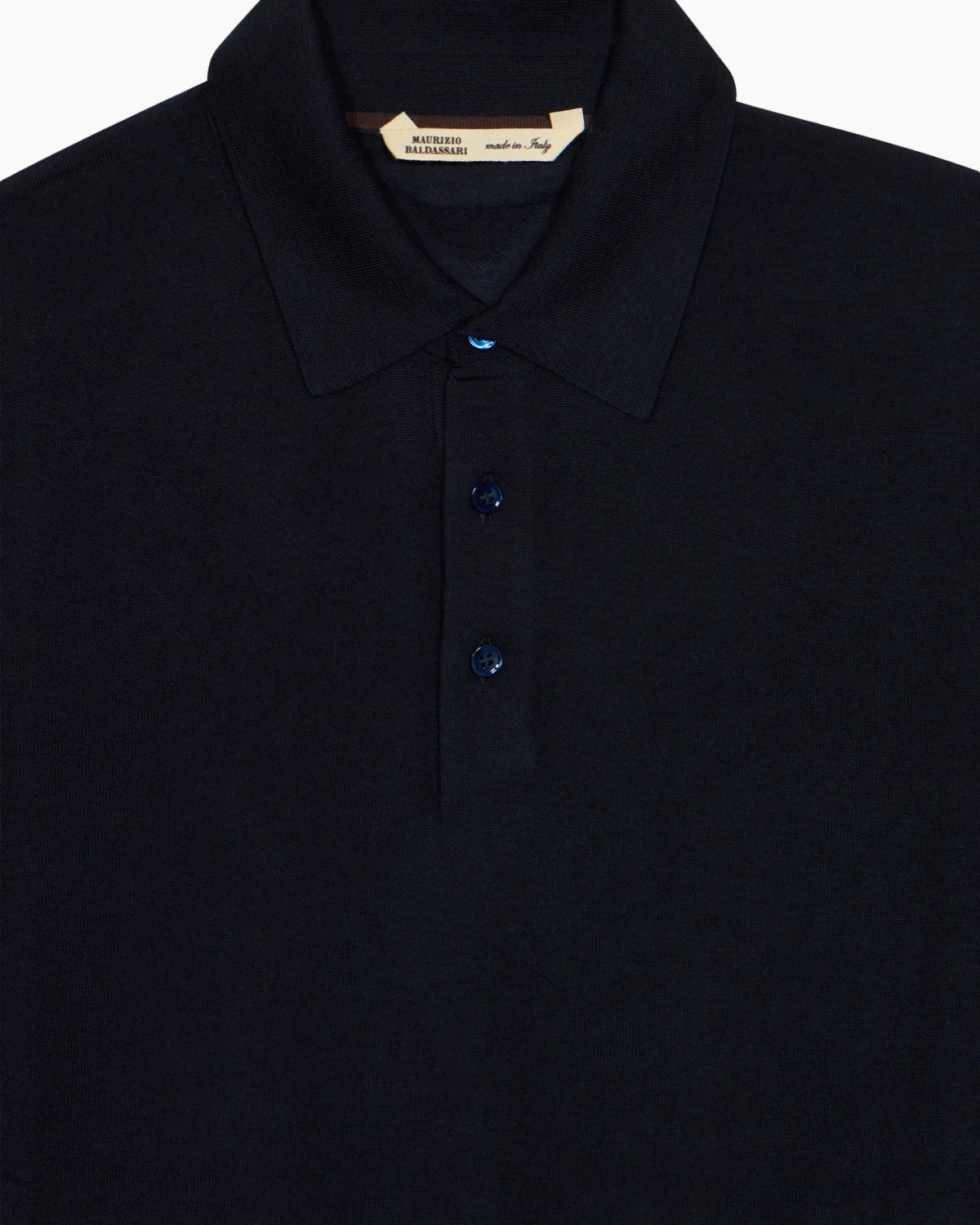 poloshirt, donker marine, polokraag, knopenrij, gebreide polo