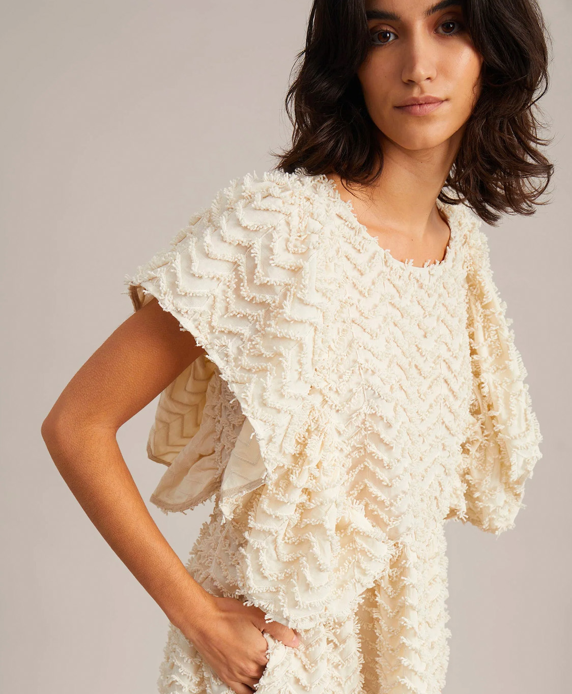 Munthe Mini Jurk Gico Ecru