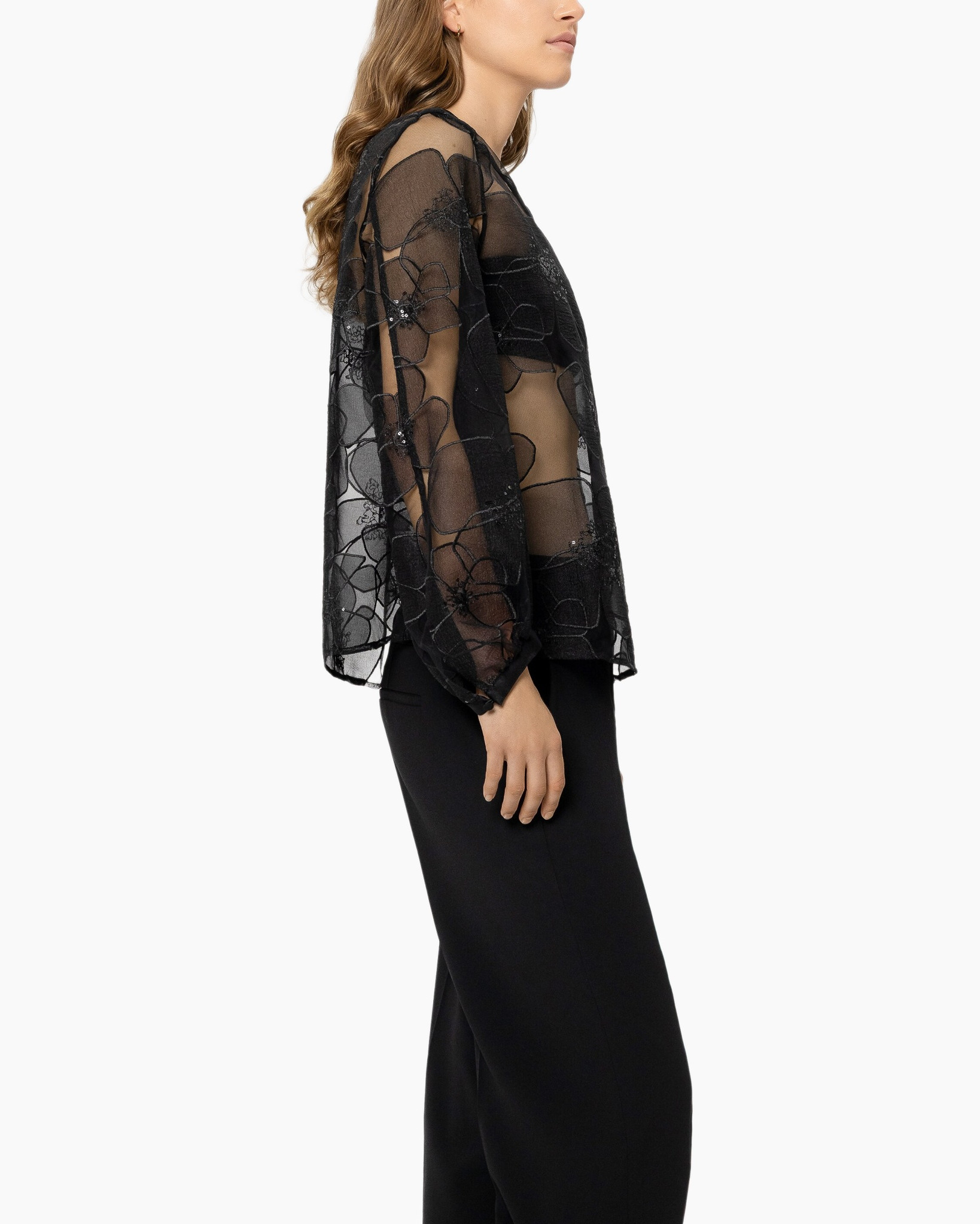 Blouse 238637/3804-0 Zwart dessin