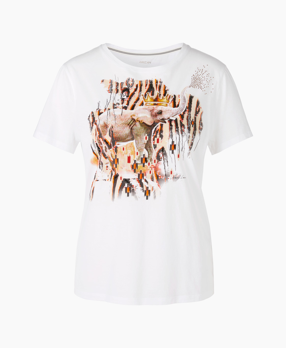 Marccain Collectie T-shirt Uc 48.32 J89 Wit
