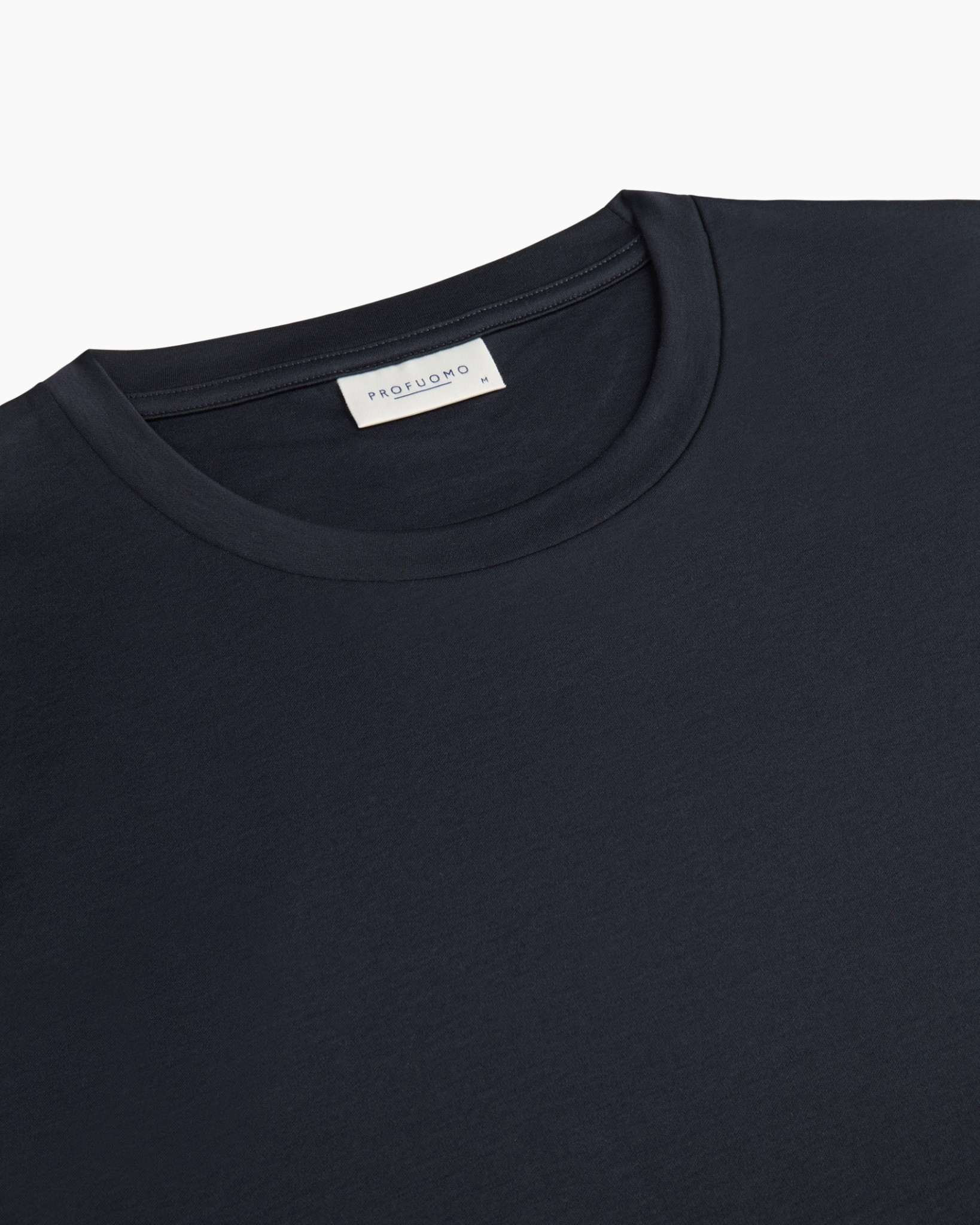 t-shirt, marineblauw, korte mouwen, cirkelhals, katoen