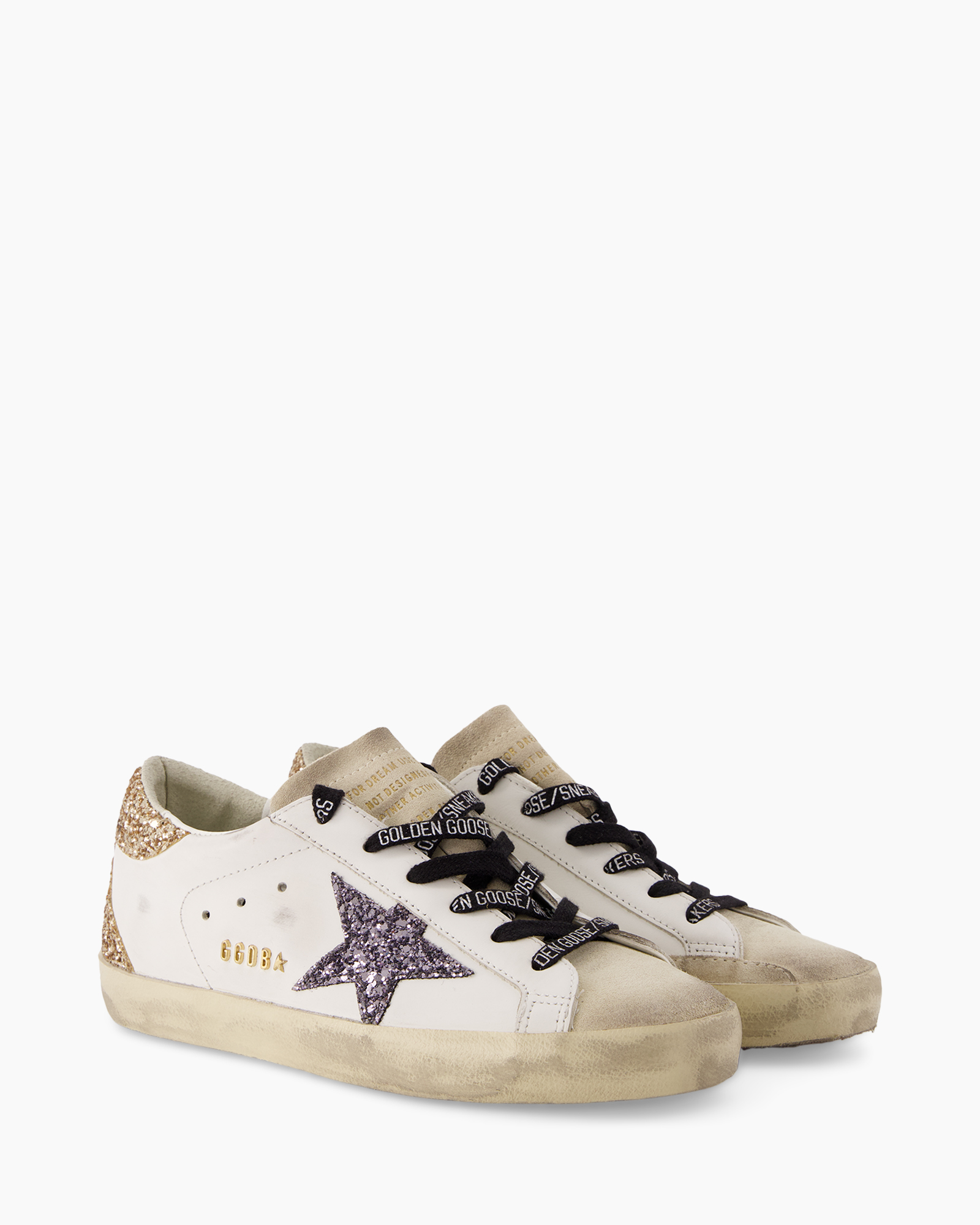 Sneaker Super Star Leather Upper Glitter Star Meta Off White