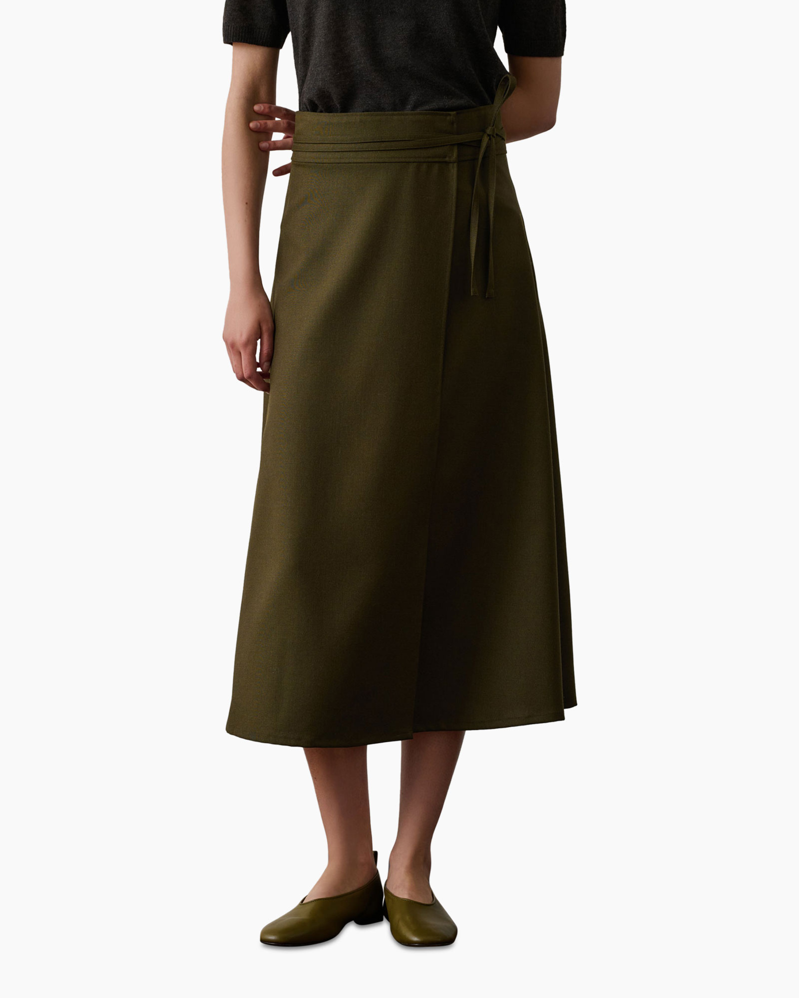 Midi Rok Reine Khaki