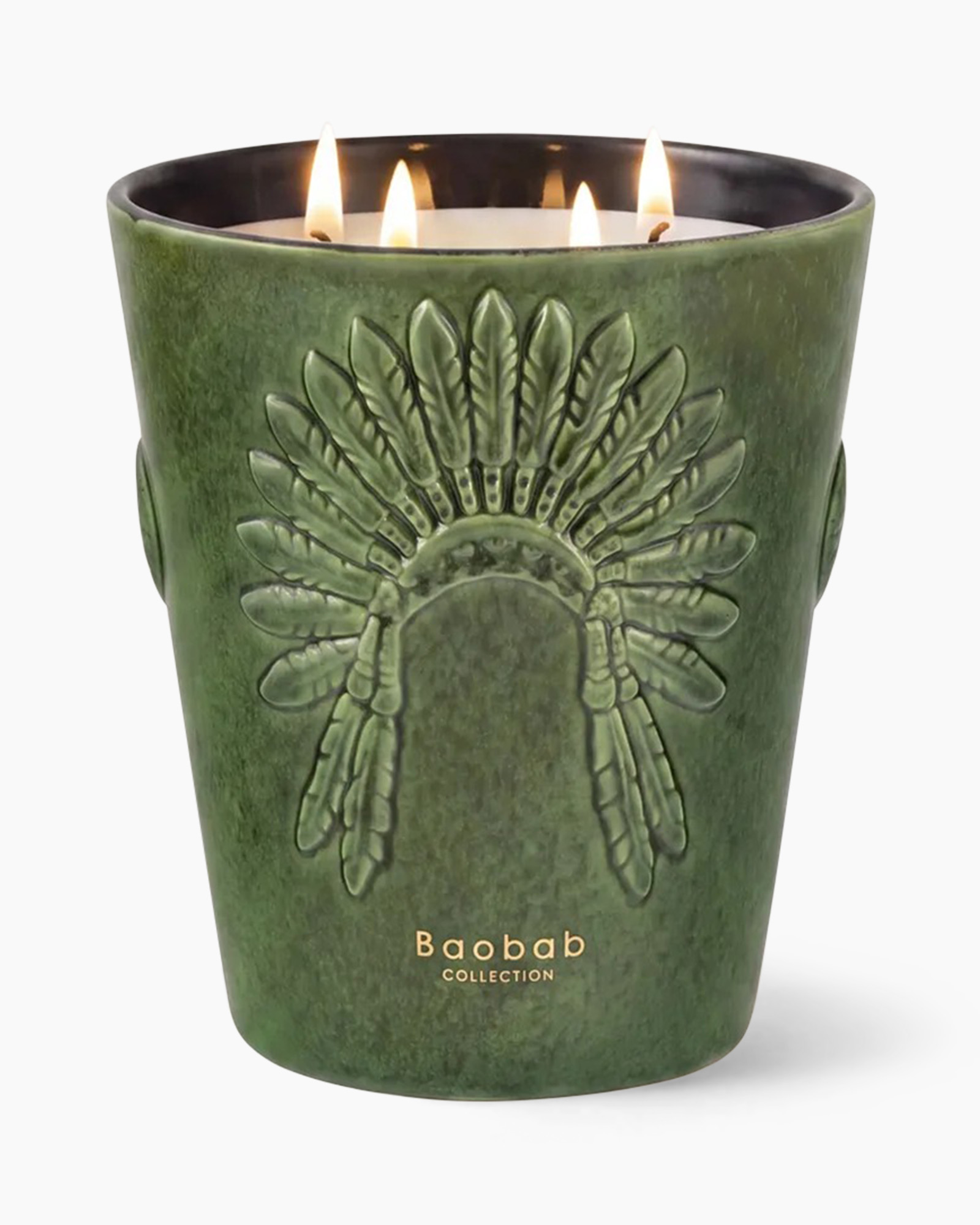 kaars, groen, ceramiek, decoratie, Baobab collectie